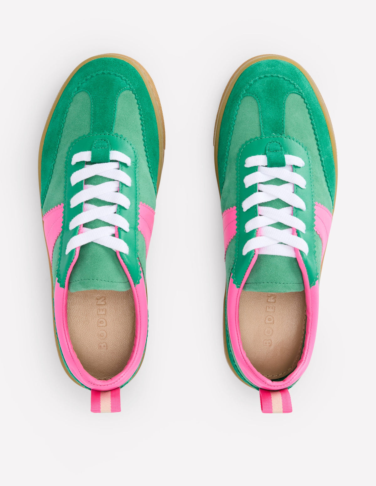 Erin Plateau-Tennisschuhe-Sattes Smaragdgrün/Festivalrosa - Image 5
