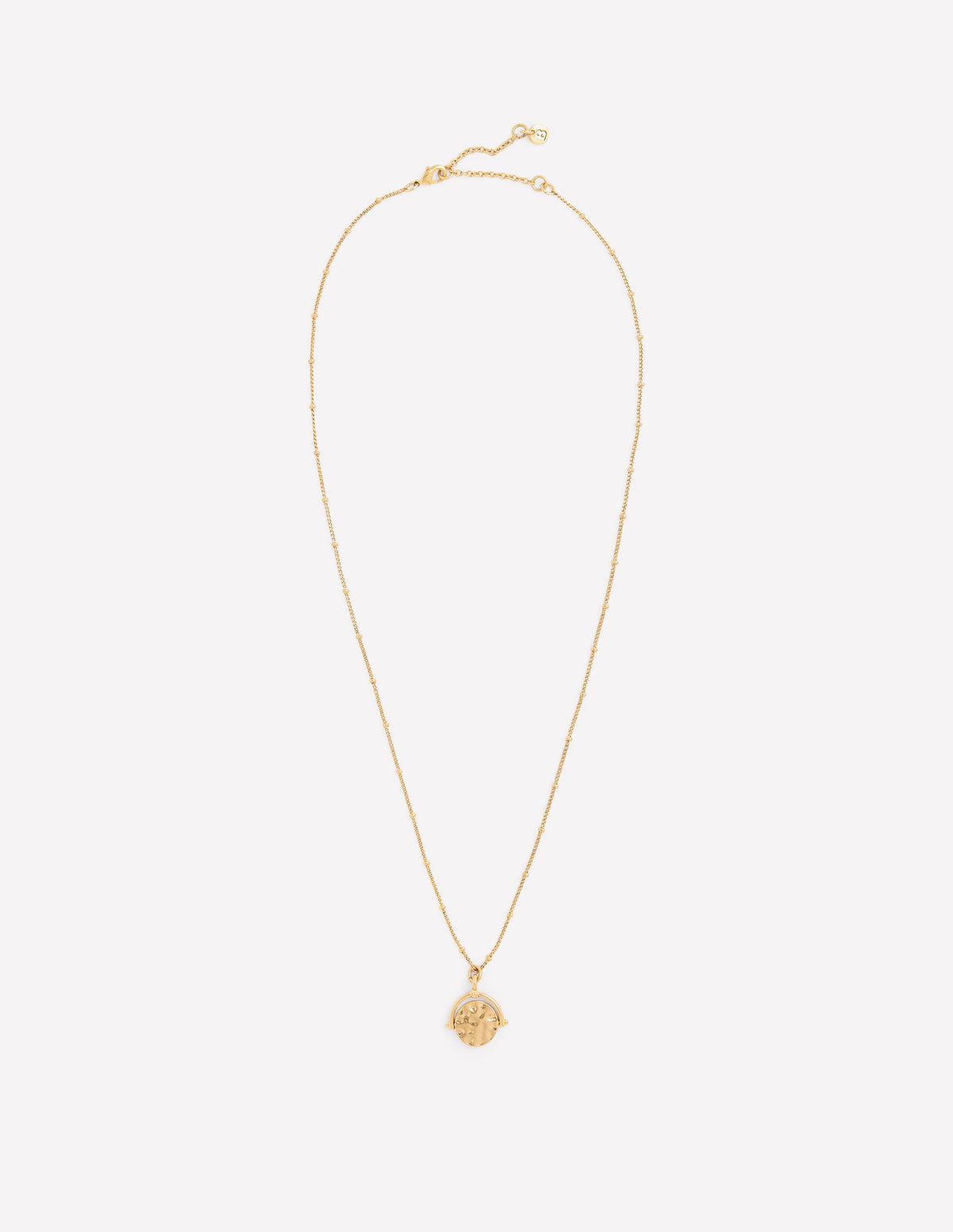 Feine Halskette mit drehbarem Anhänger-Goldfarbe - Image 1
