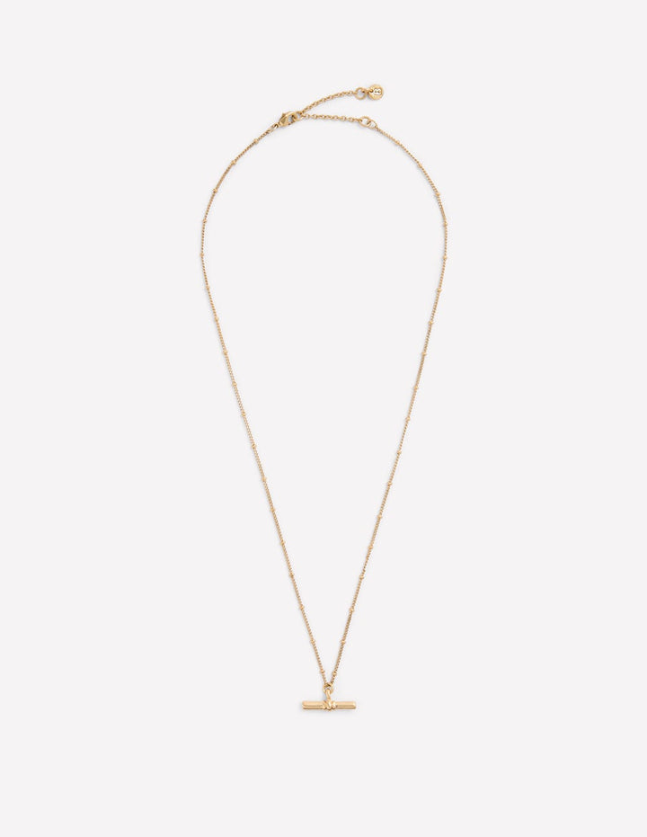 Collier avec pendentif fin en T-Doré