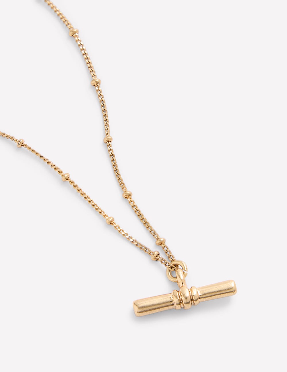 Collier avec pendentif fin en T-Doré-3