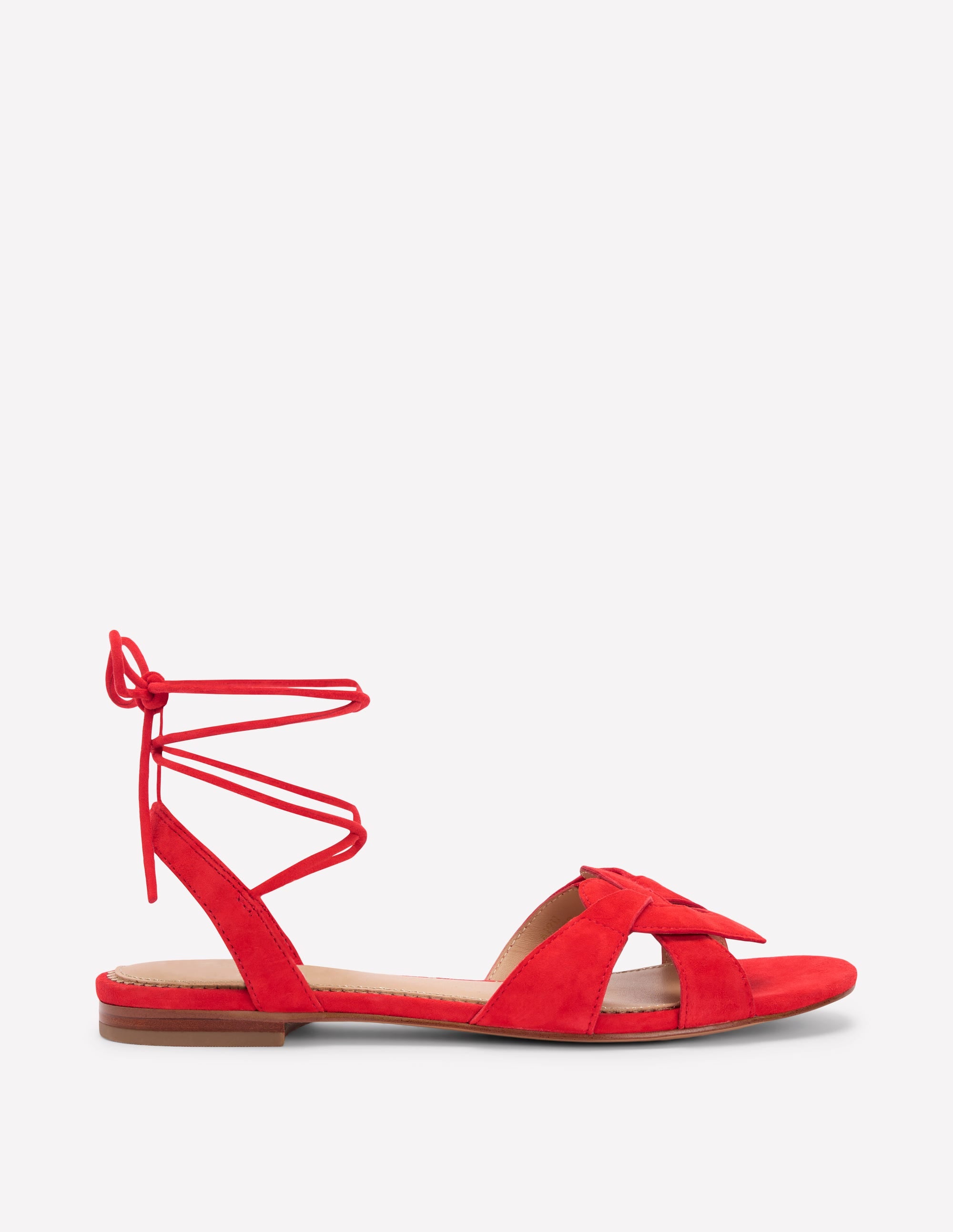 Flache Sandalen mit Herzdetail-Briefkastenrot - Image 1
