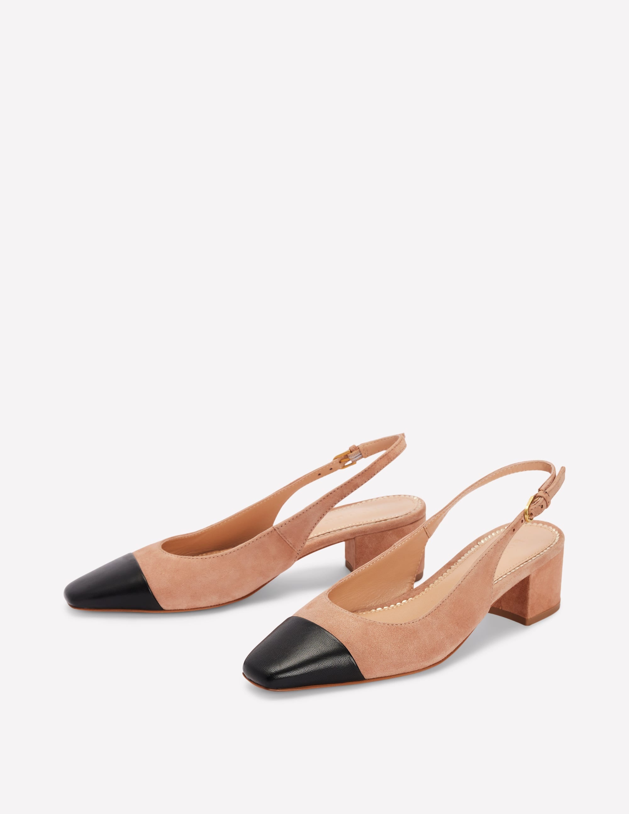 Ailsa Slingbacks mit Blockabsatz-Milchkaffee Wildleder - Image 3