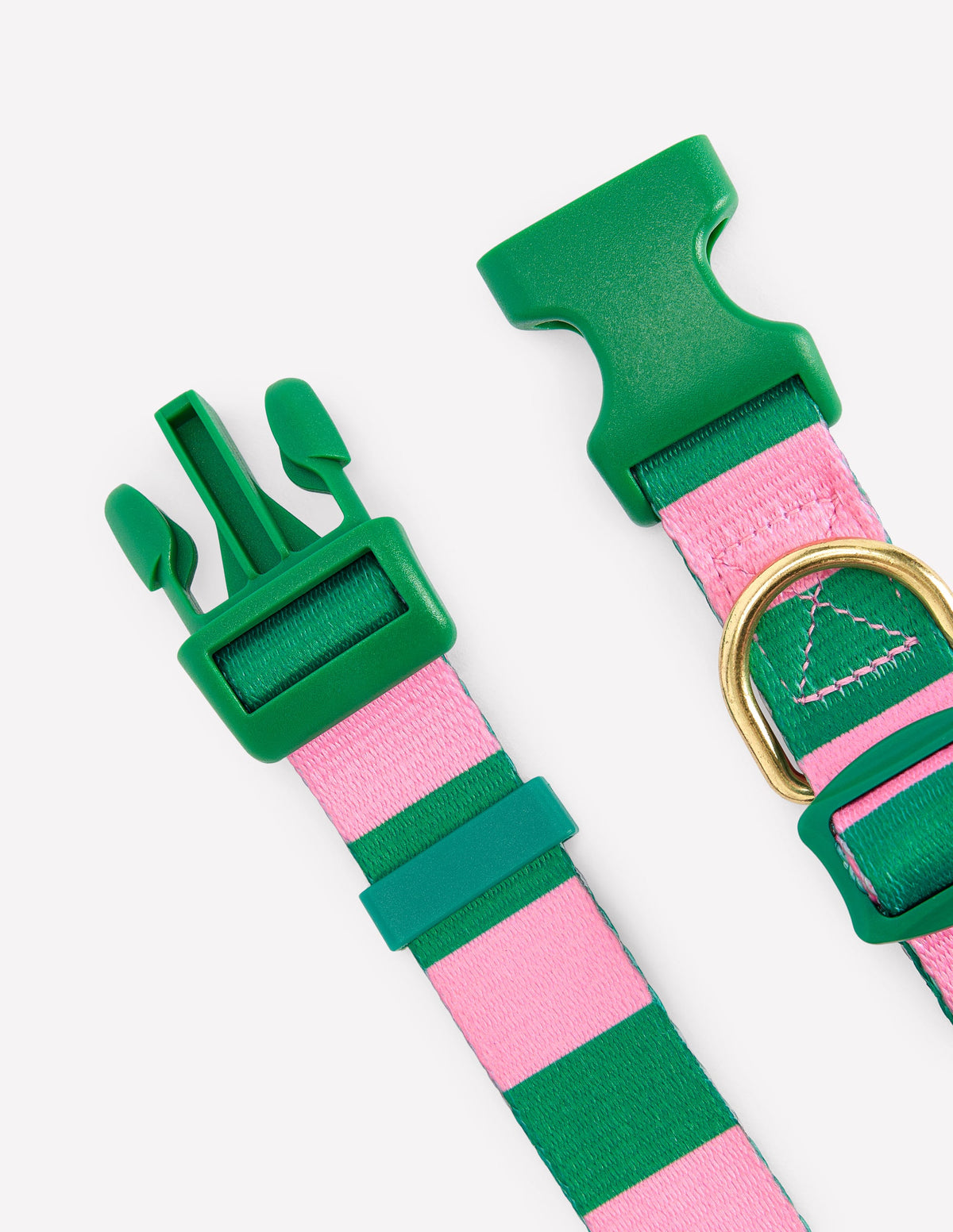 Collier pour chien-Rayé vert/rose-2