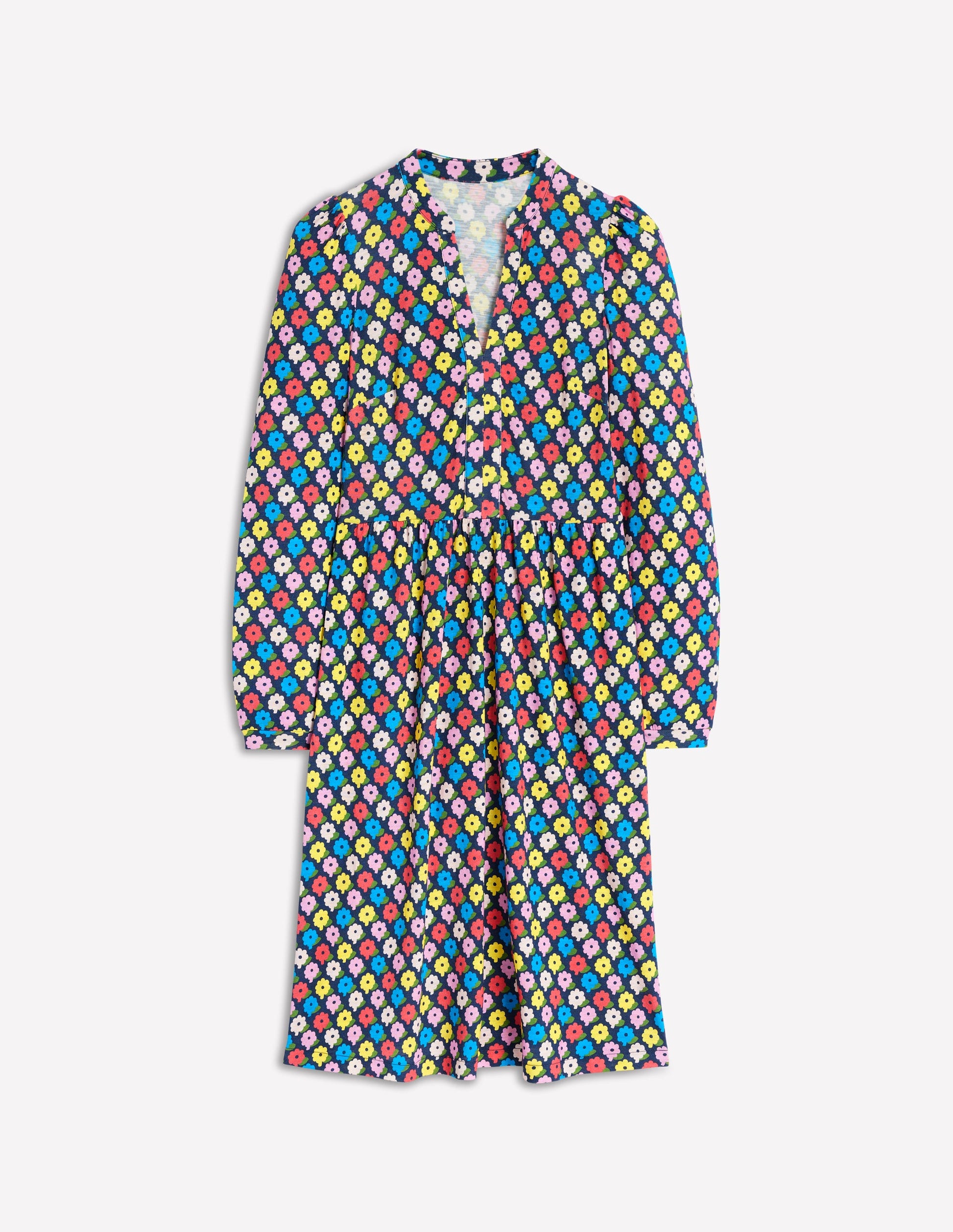 Naomi Lockeres Jerseykleid-Bunt, Pop-Gänseblümchen-5