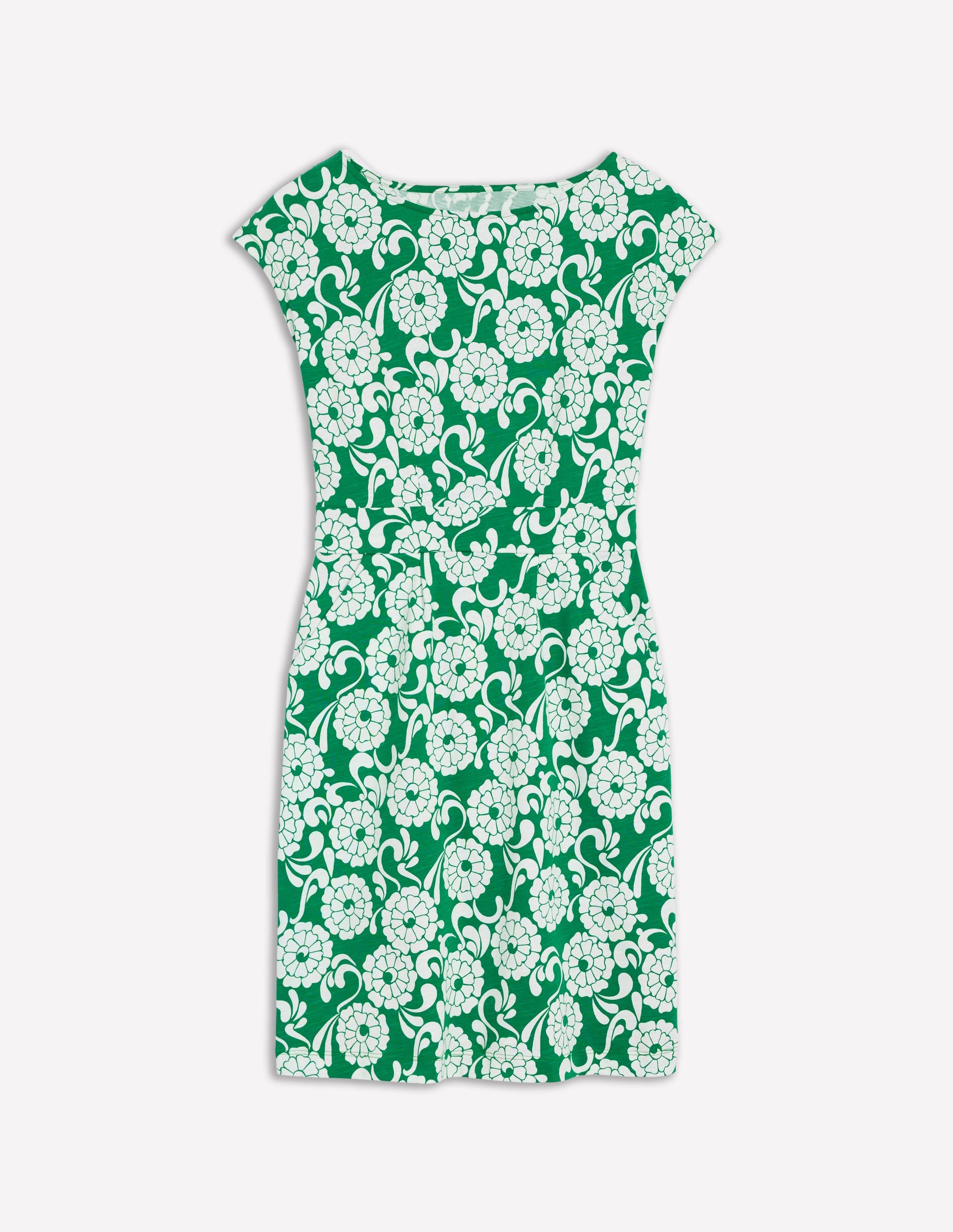 Florrie Jerseykleid-Smaragdgrün, Blütenwirbel-5
