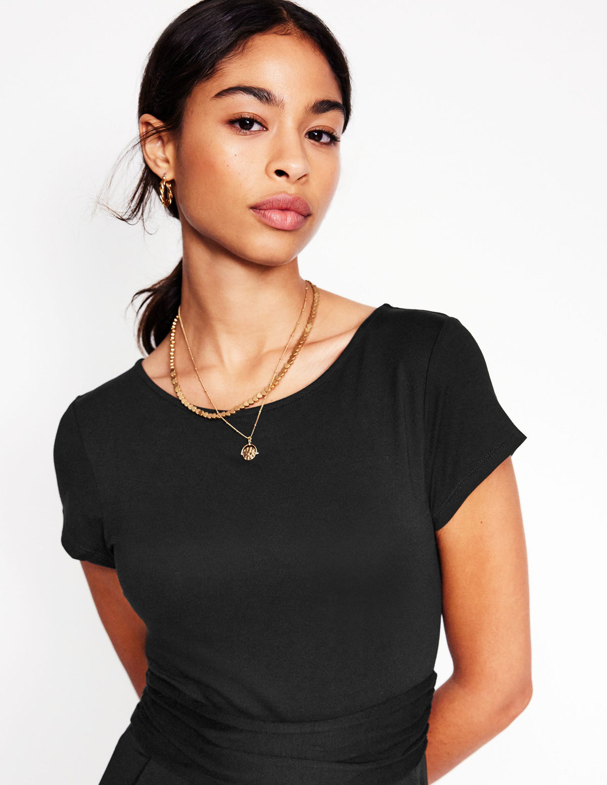 Amelie Jersey Dress-Black - Image 2