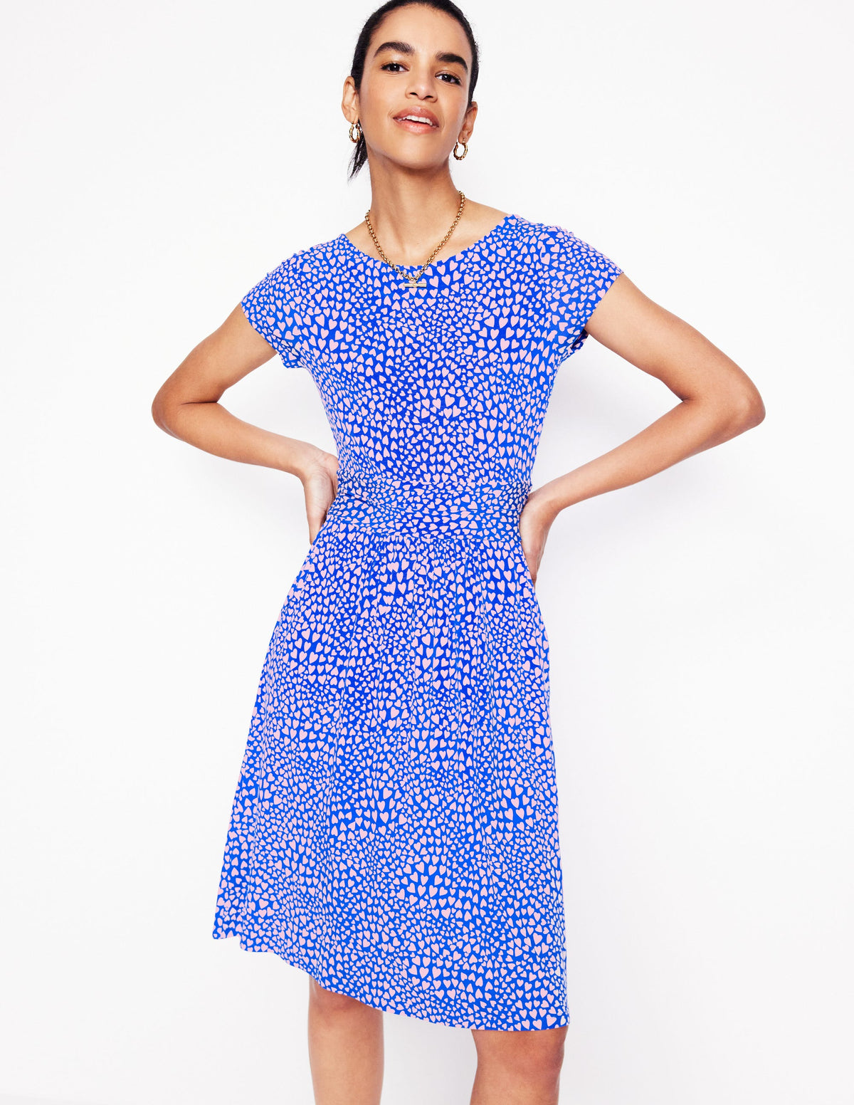 Amelie Jerseykleid-Galerie-Blau, Paisley-Herz-1