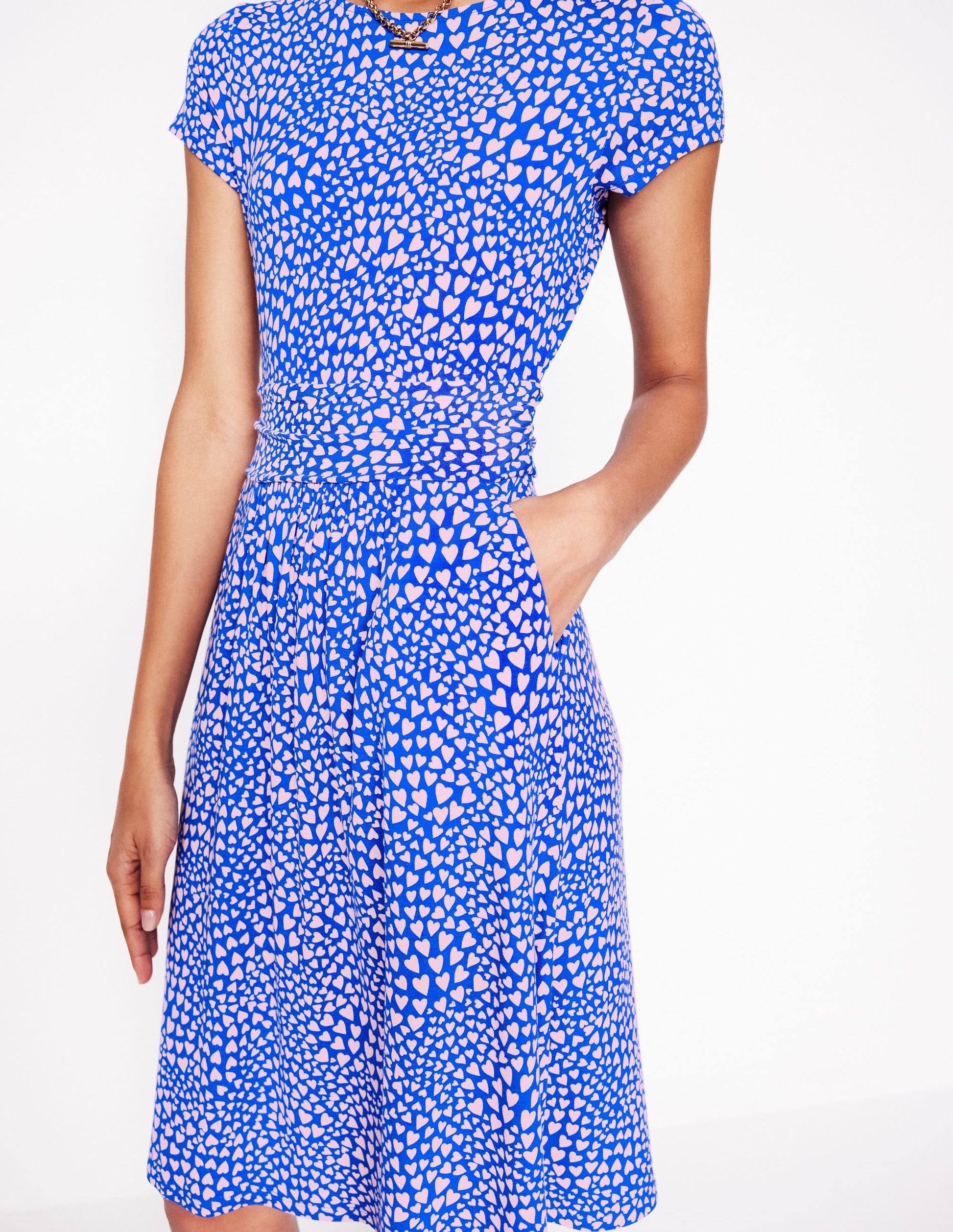 Amelie Jerseykleid-Galerie-Blau, Paisley-Herz-2