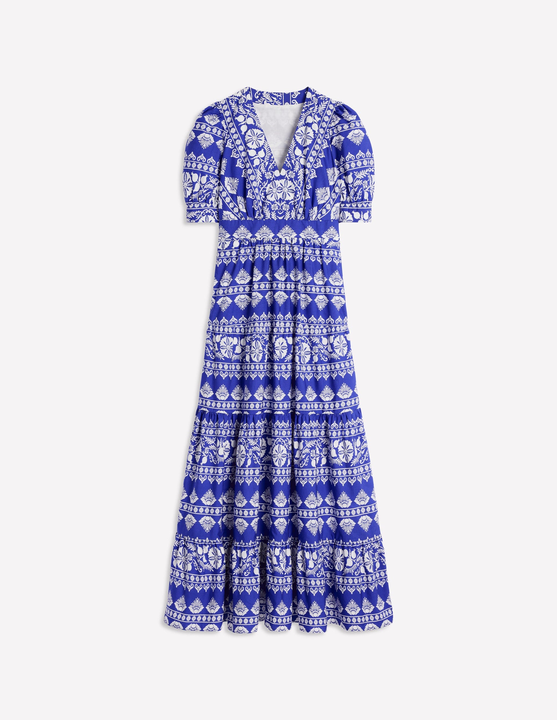 Das Bella Kleid-Leuchtendes Blau, Zierborte-5