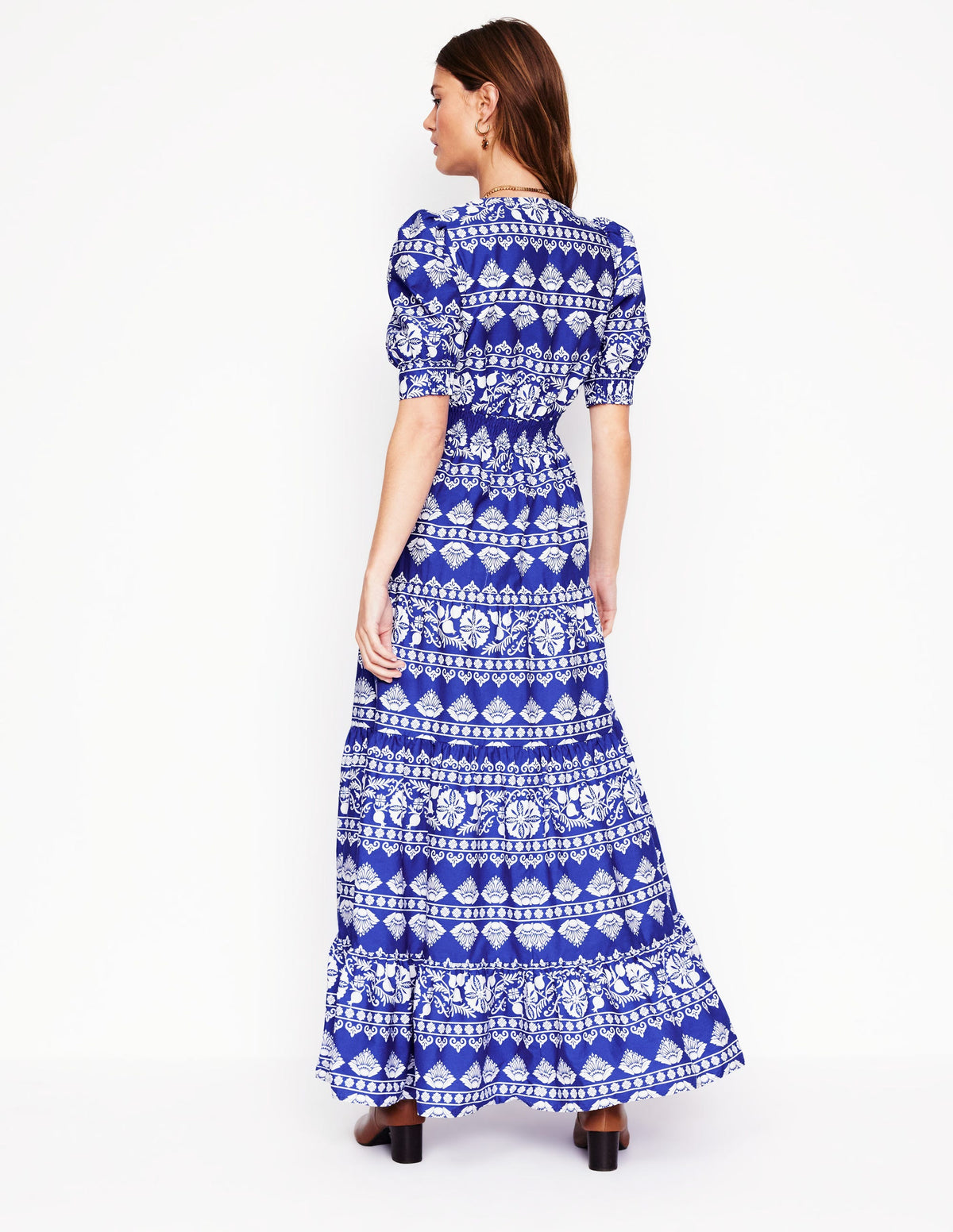 Das Bella Kleid-Leuchtendes Blau, Zierborte-3