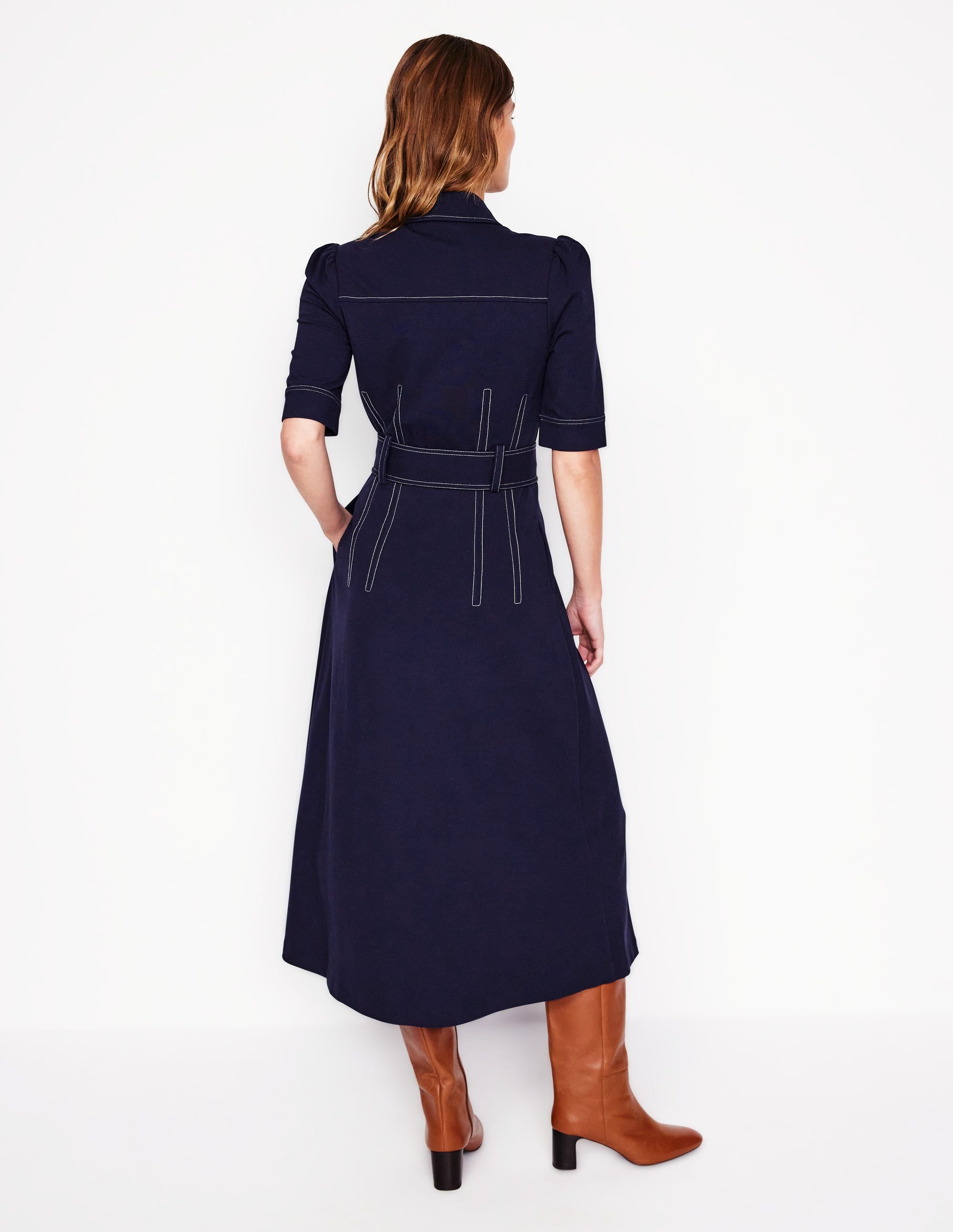 Anita Ponte-Hemdblusenkleid-Marineblaue - Image 3