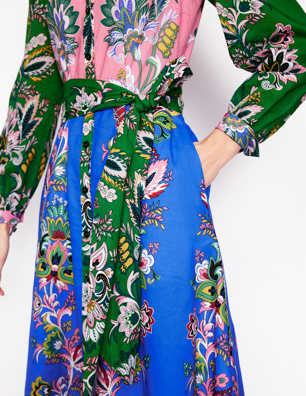 Mia Gestuftes Hemdblusenkleid-Bunt, Botanische Terrasse-3