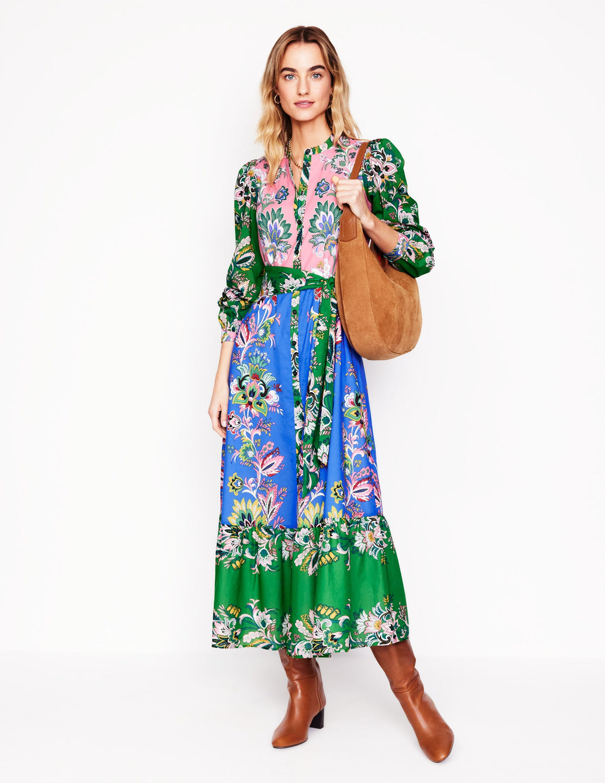Mia Gestuftes Hemdblusenkleid-Bunt, Botanische Terrasse - Image 6