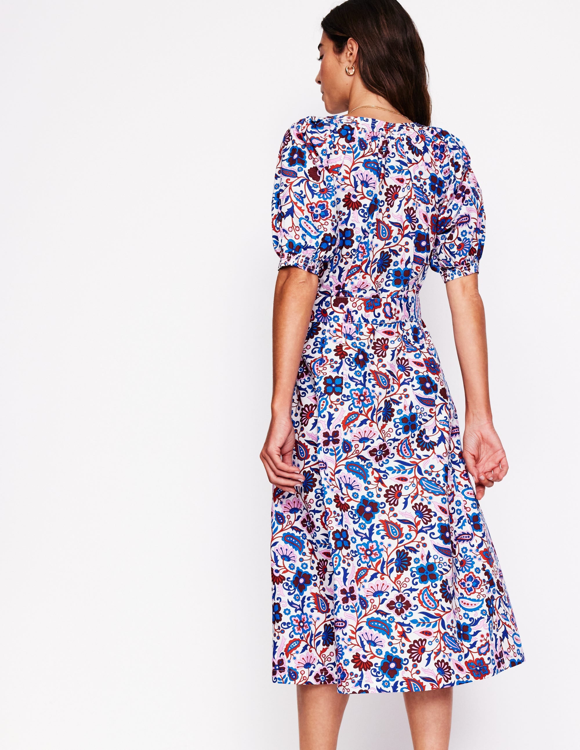 Bria Midikleid mit Puffärmeln-Bunt, Orient-Paradies - Image 3
