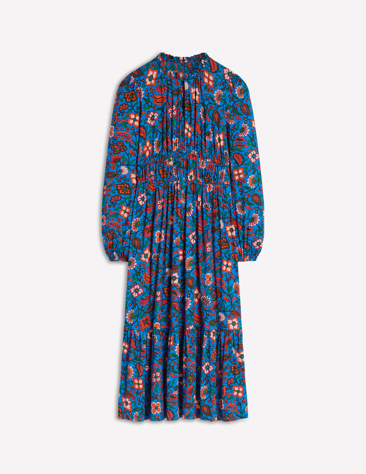 Rosamund Midi-Teekleid aus Jersey-Blau,Orientalisches Paradies - Image 5