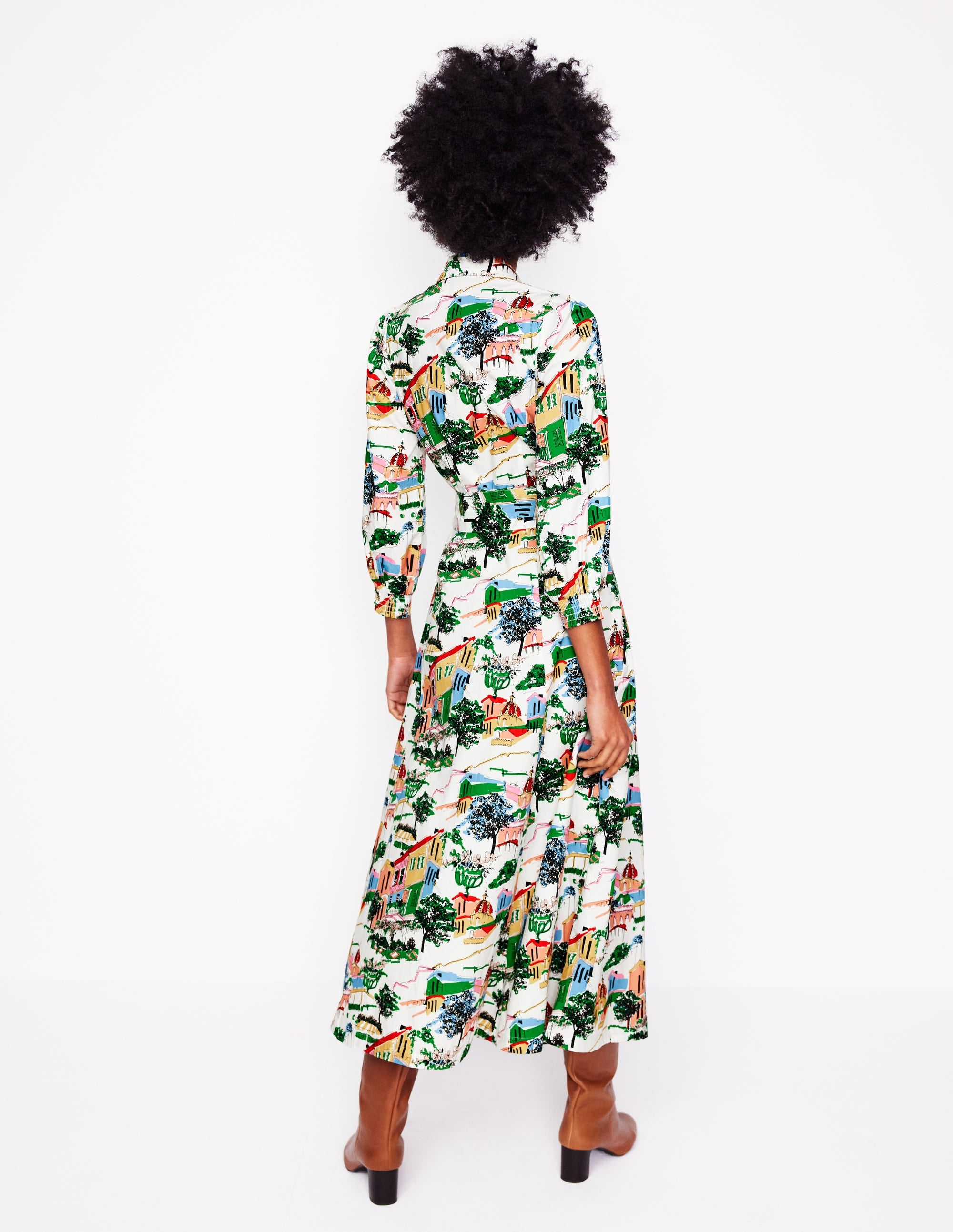 Clara Hemdblusenkleid aus Baumwolle-Bunt, Bemalte Dörfer - Image 3