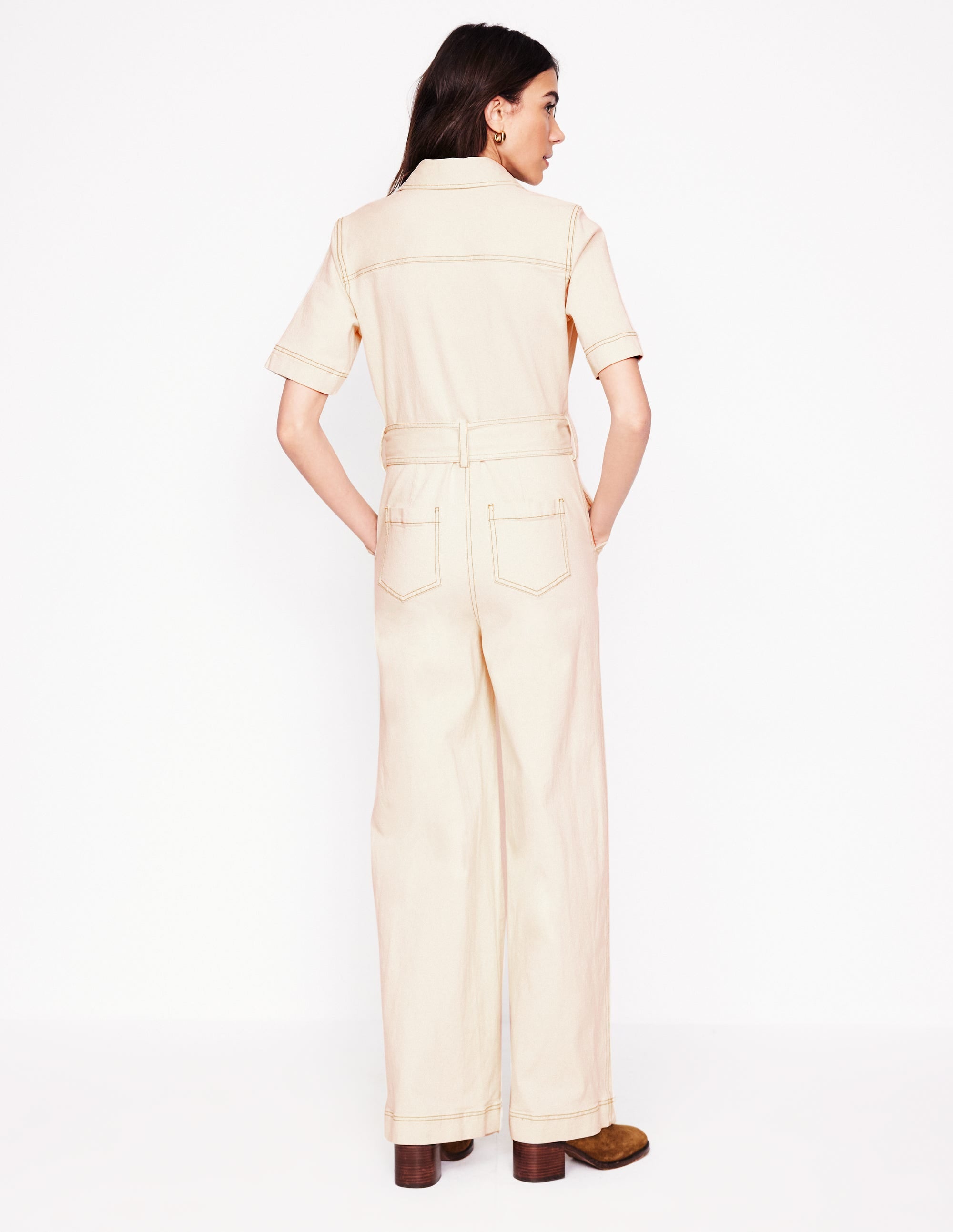 Combinaison manches courtes en jean-Aristocratic Blue - Image 4