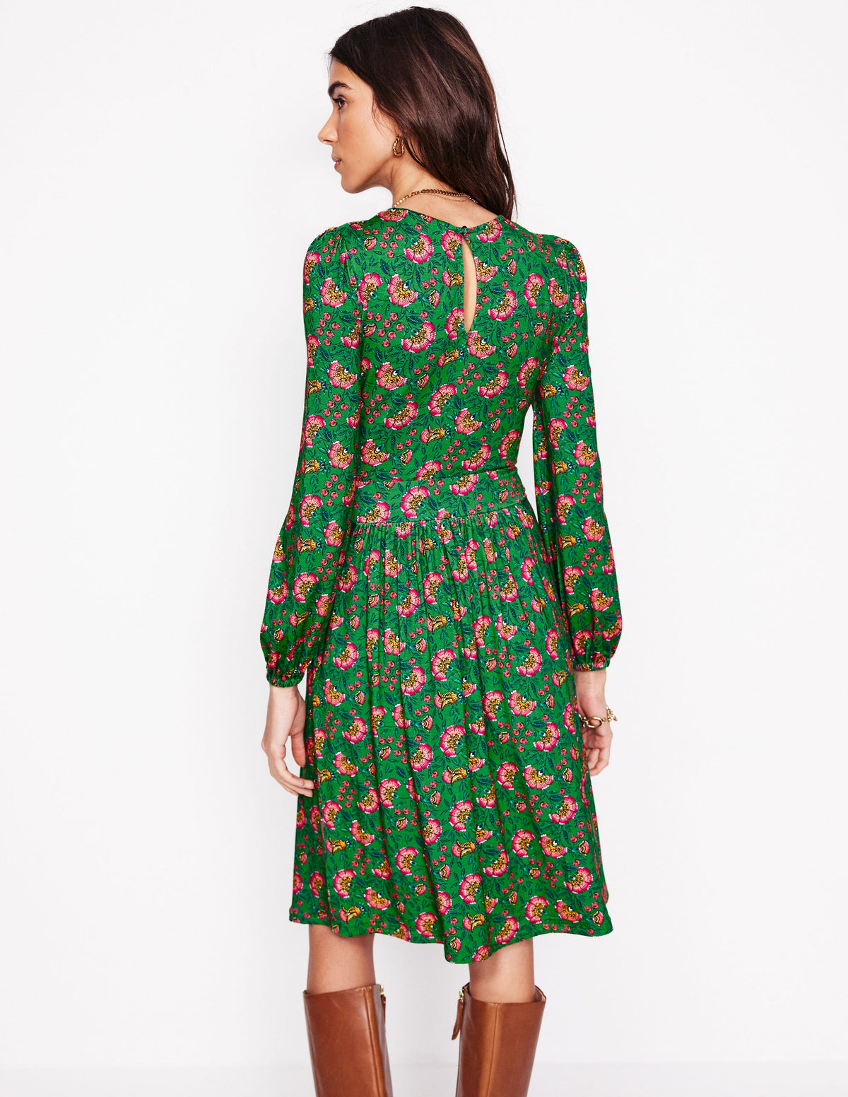 Alexandra Blouson-Jerseykleid-Paradiesgrün, Rebe - Image 3