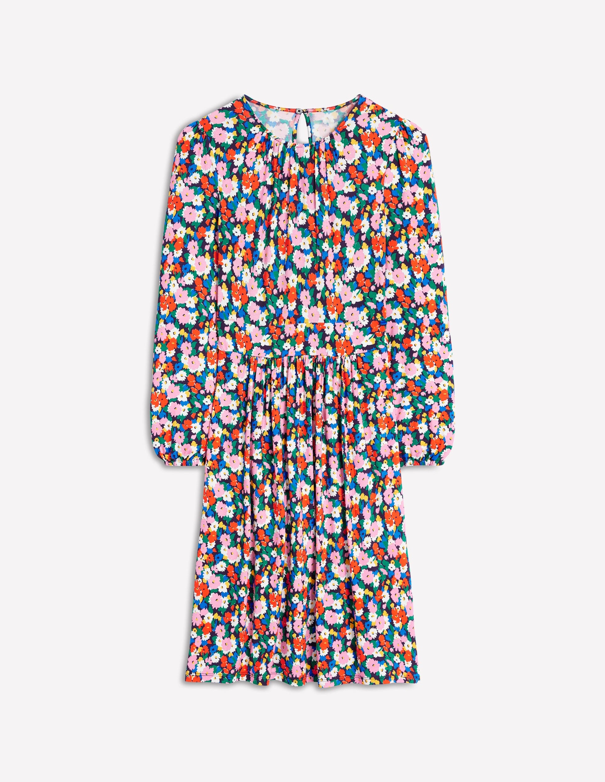 Alexandra Blouson-Jerseykleid-Bunt, Malerische Wiese-5