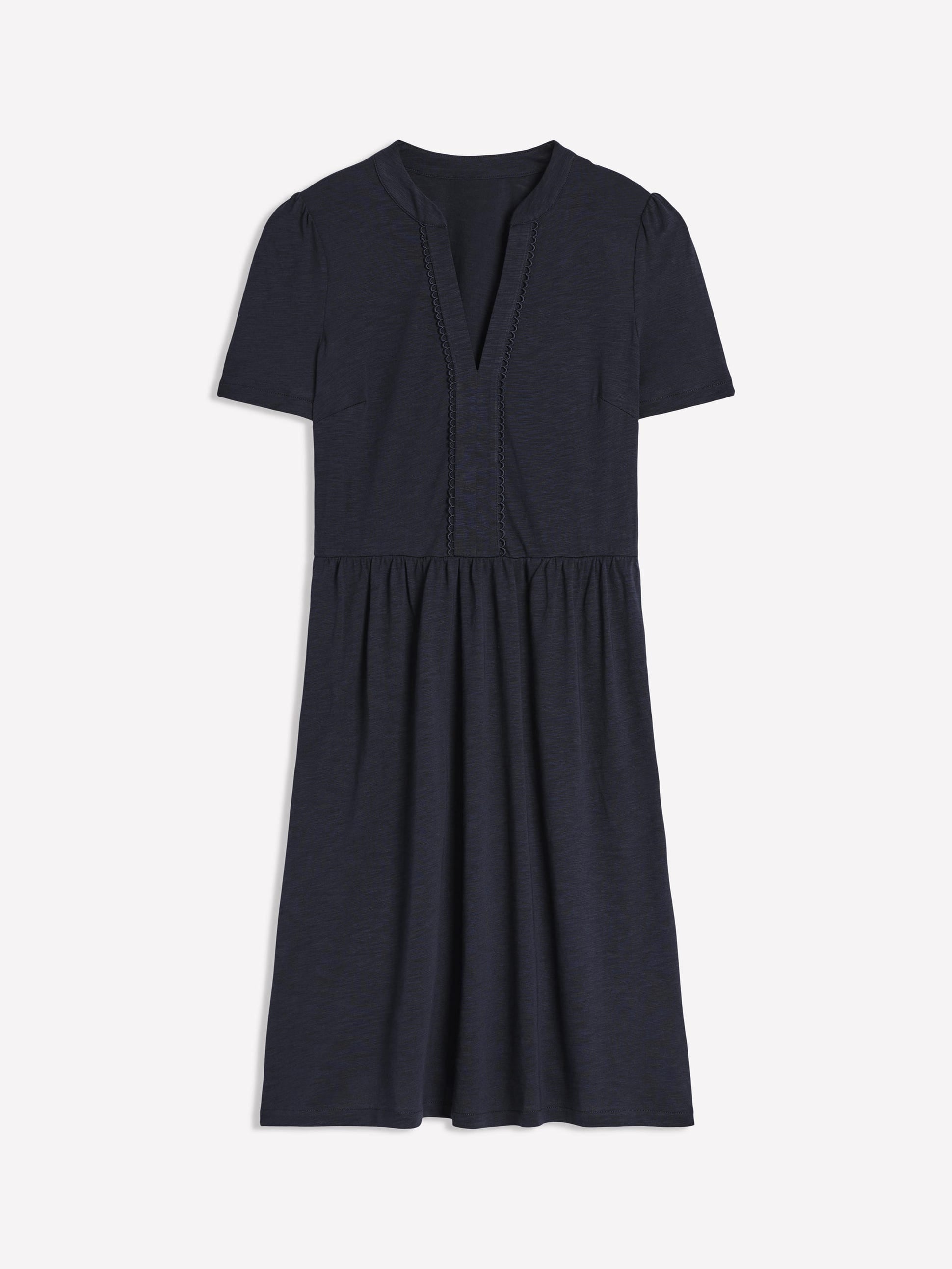 Naomi Kurzärmliges Kleid-Marineblau-5