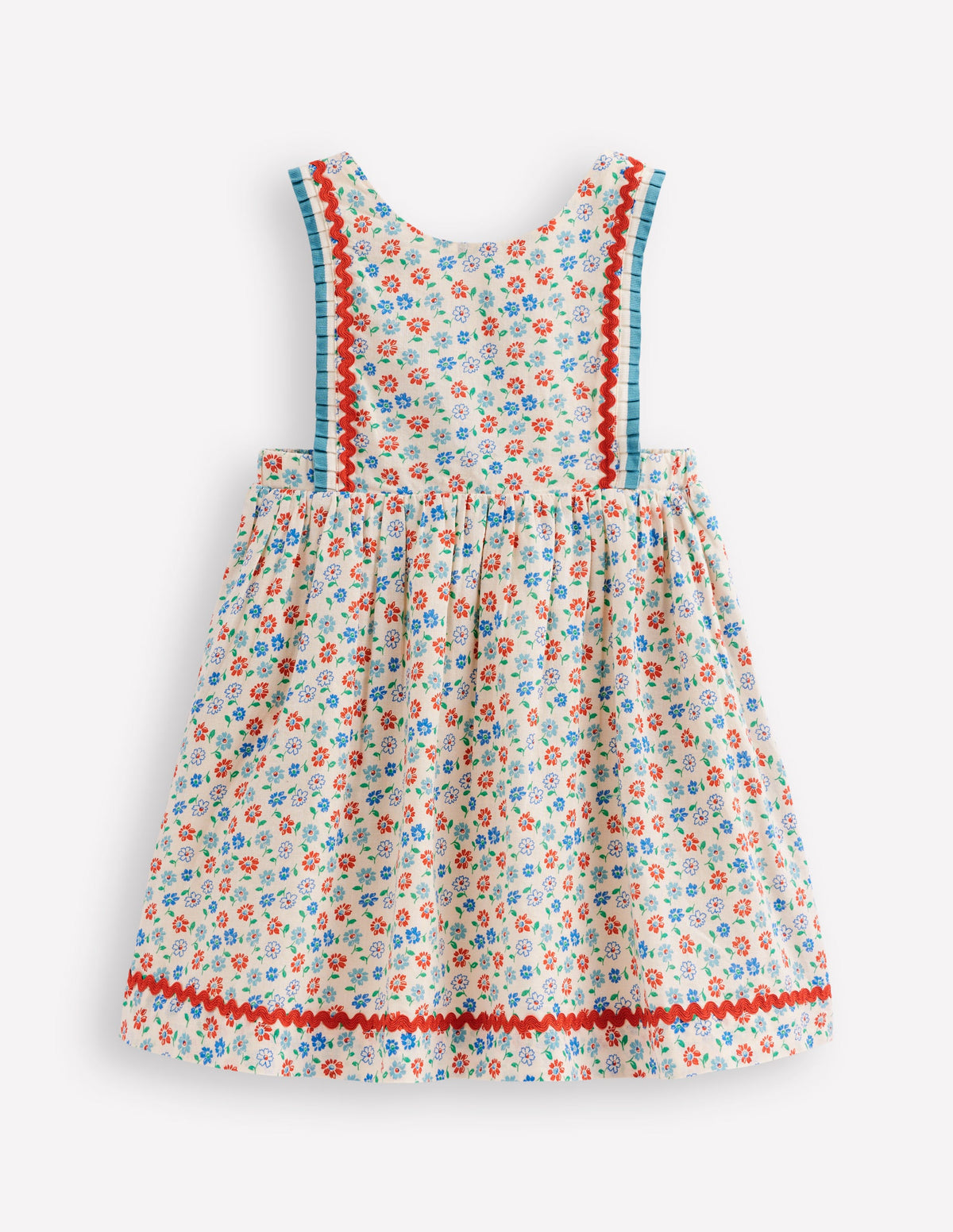Robe chasuble-Pâquerette vanille blanc vintage-1