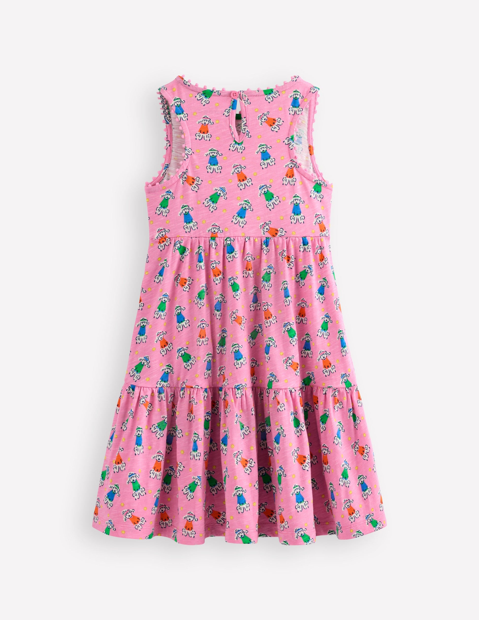 Robe en jersey Ali à pompons-Caniche sportif rose cosmos-2