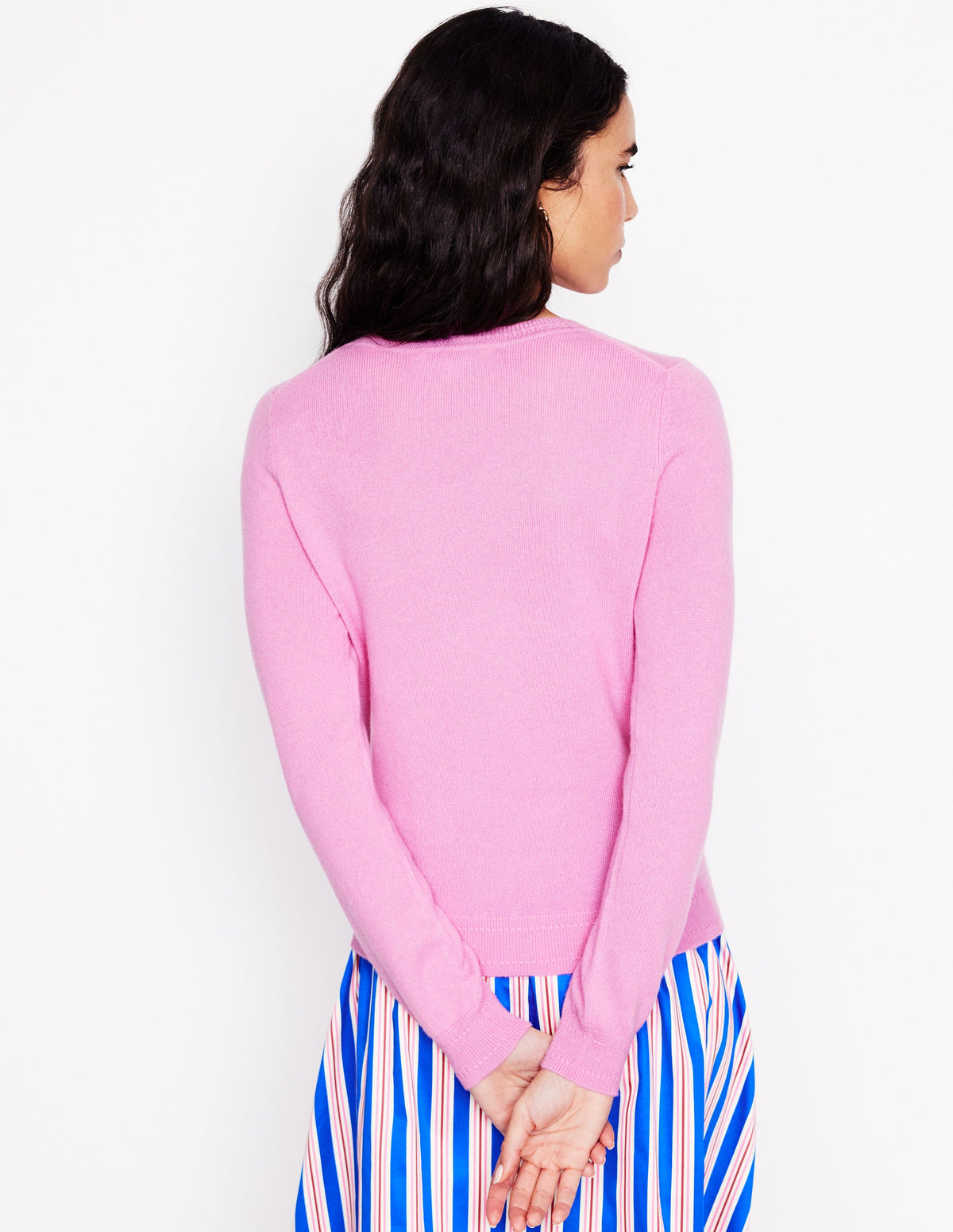 Eva Kaschmirpullover mit Rundhalsausschnitt-Wiesenrosa-3