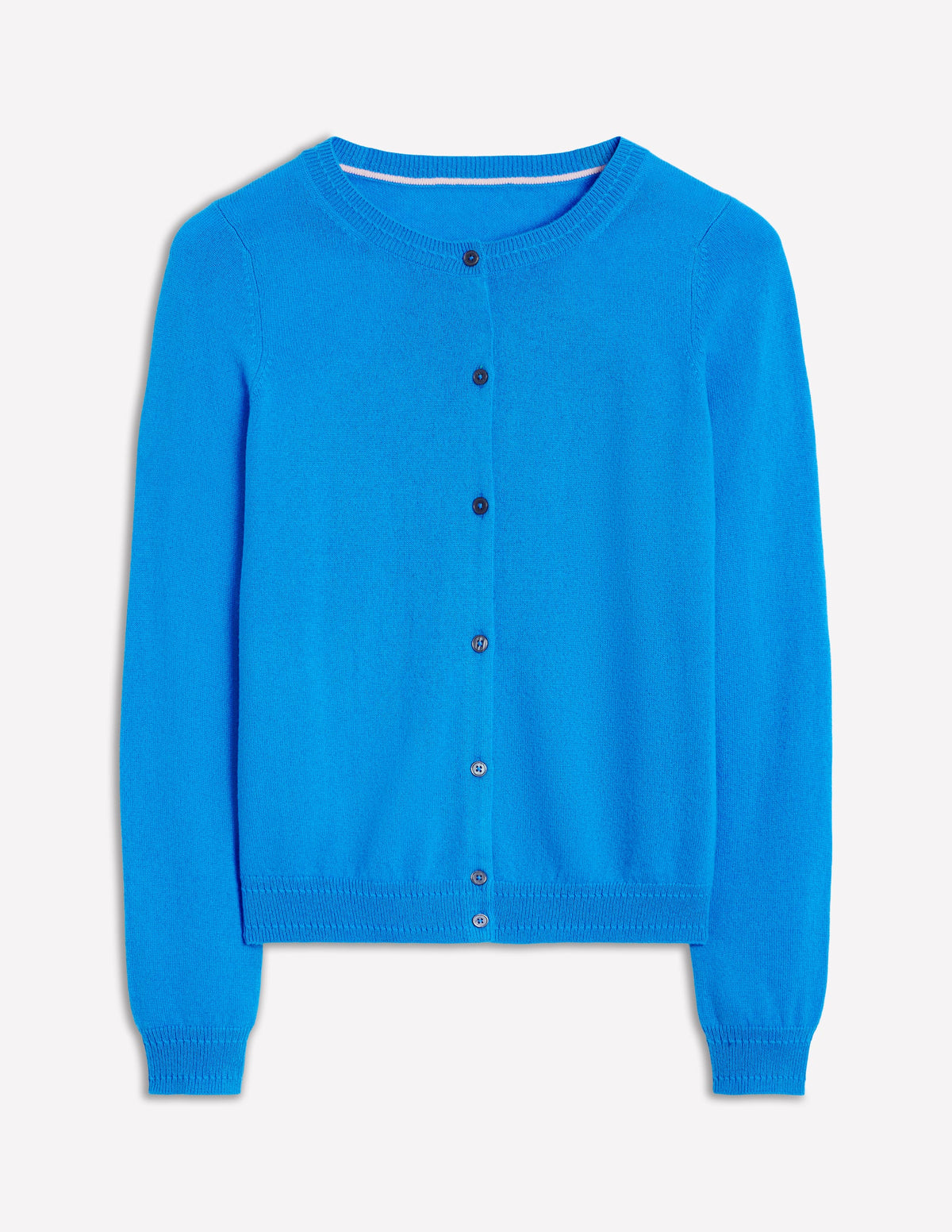 Eva Kaschmir-Strickjacke mit Rundhalsausschnitt-Himmelblau-5