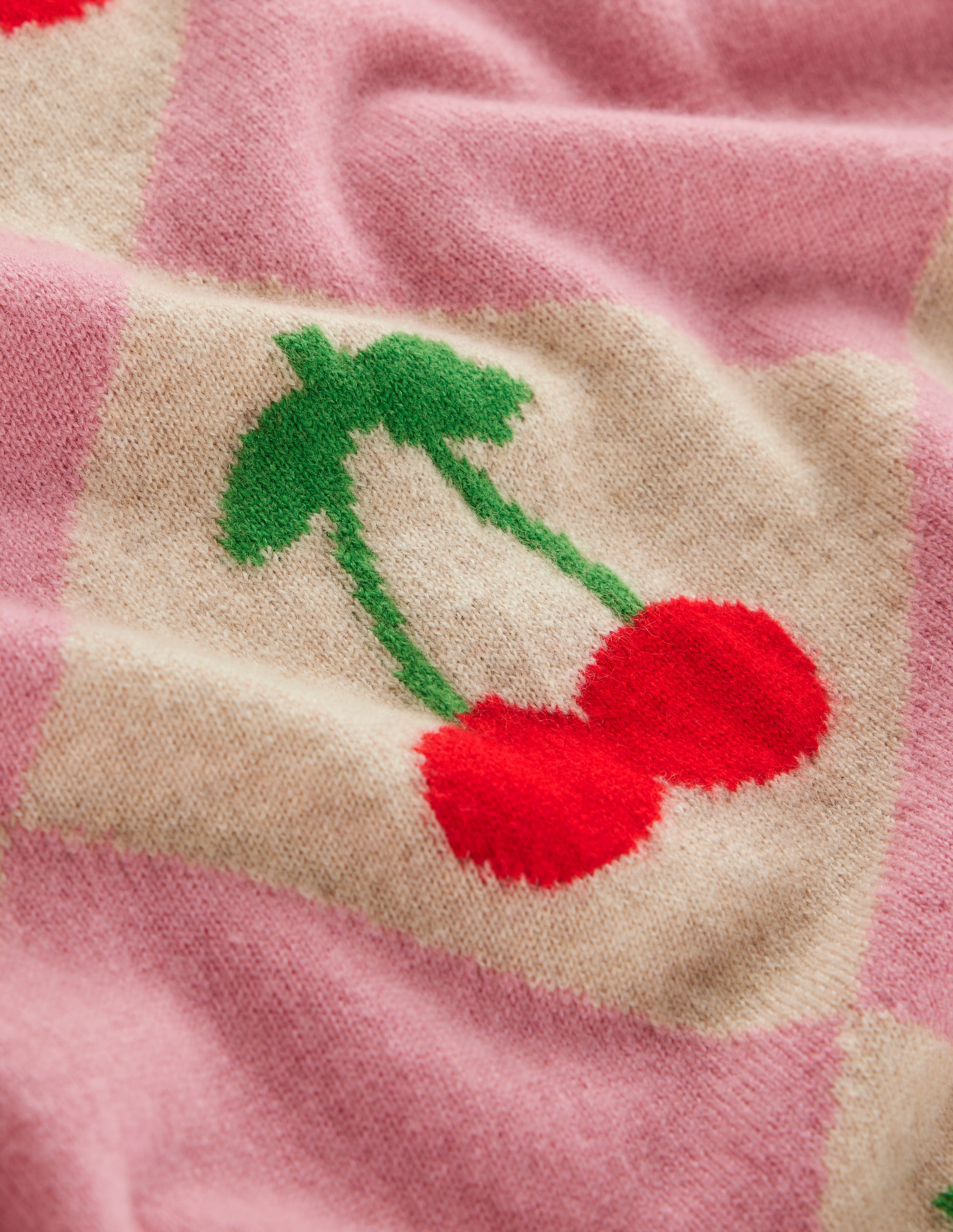 Lydia Kaschmirpullover-Rosa, Kirsch-Argyle - Image 10