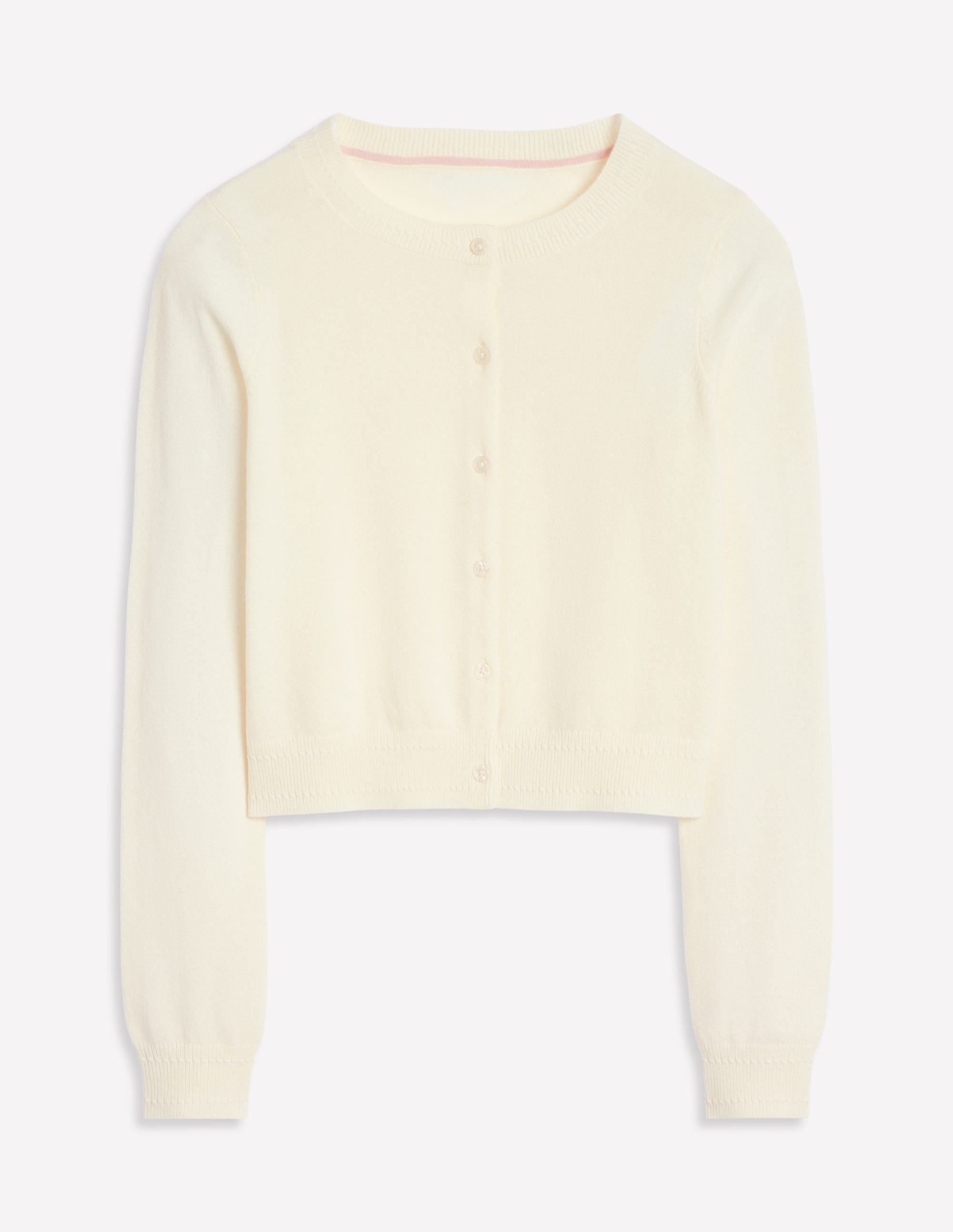 Eva Verkürzte Strickjacke aus Kaschmir-Warmes Naturweiß - Image 5