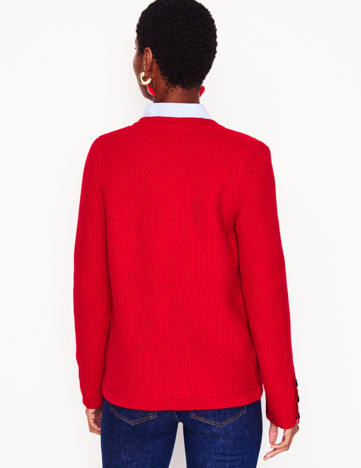 Texturierte Strickjacke mit Ziernaht-Rouge-3