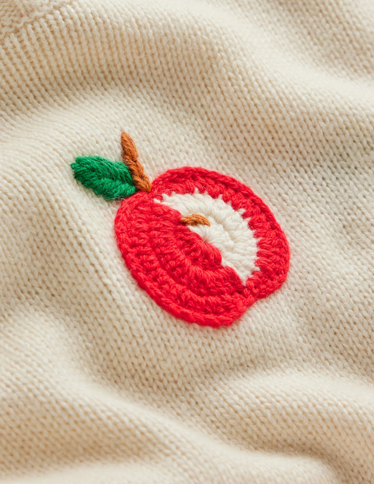 Natalie Pullover mit Stickerei-Warmes Naturweiß, Äpfel - Image 9