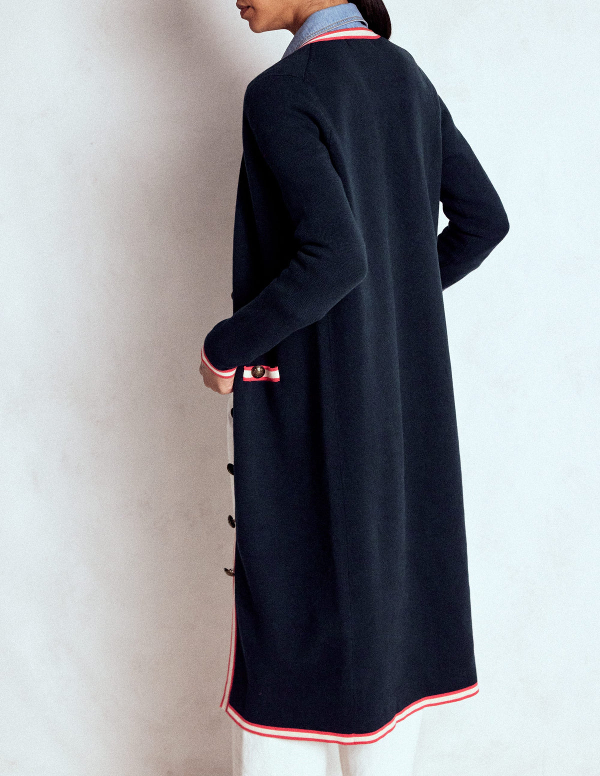 Holly Longline Jacket-Navy - Image 3