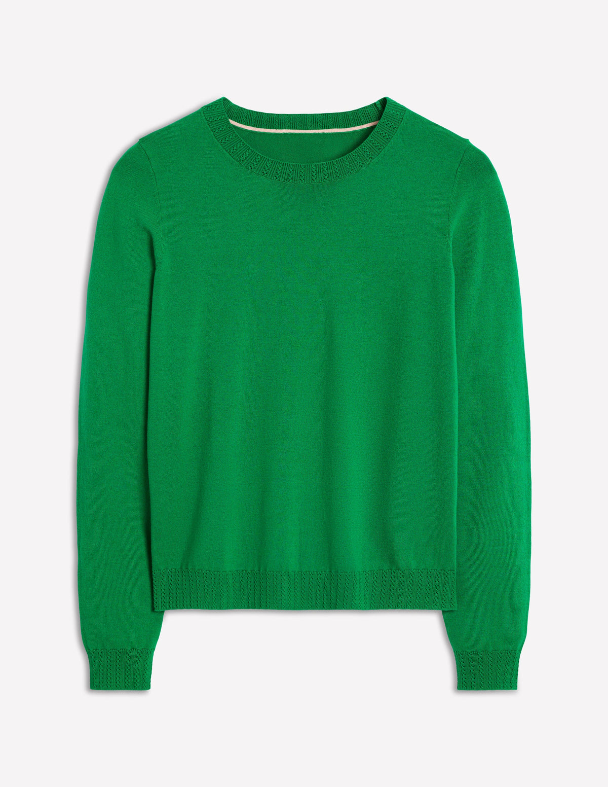 Emilia Baumwollpullover mit Rundhalsausschnitt-Grünes Tamburin - Image 5