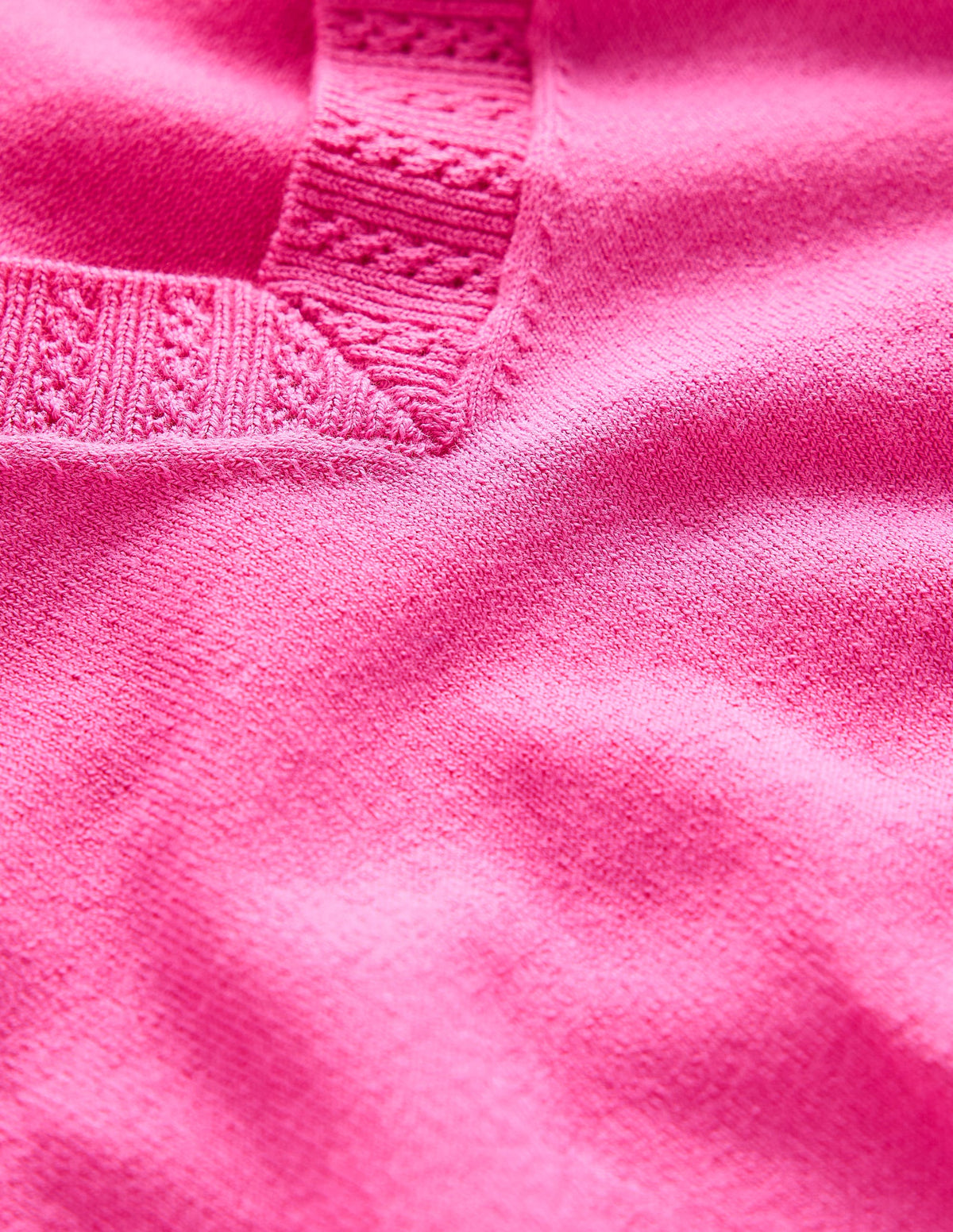 Emilia Baumwollpullover mit V-Ausschnitt-Rosa - Image 6