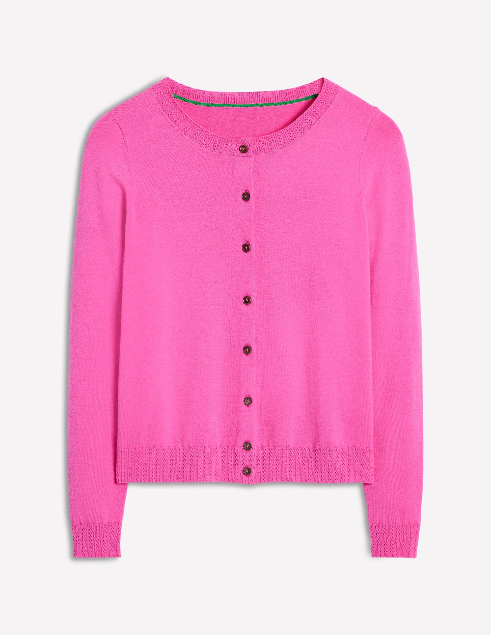Emilia Baumwollstrickjacke mit Rundhalsausschnitt-Rosa-5