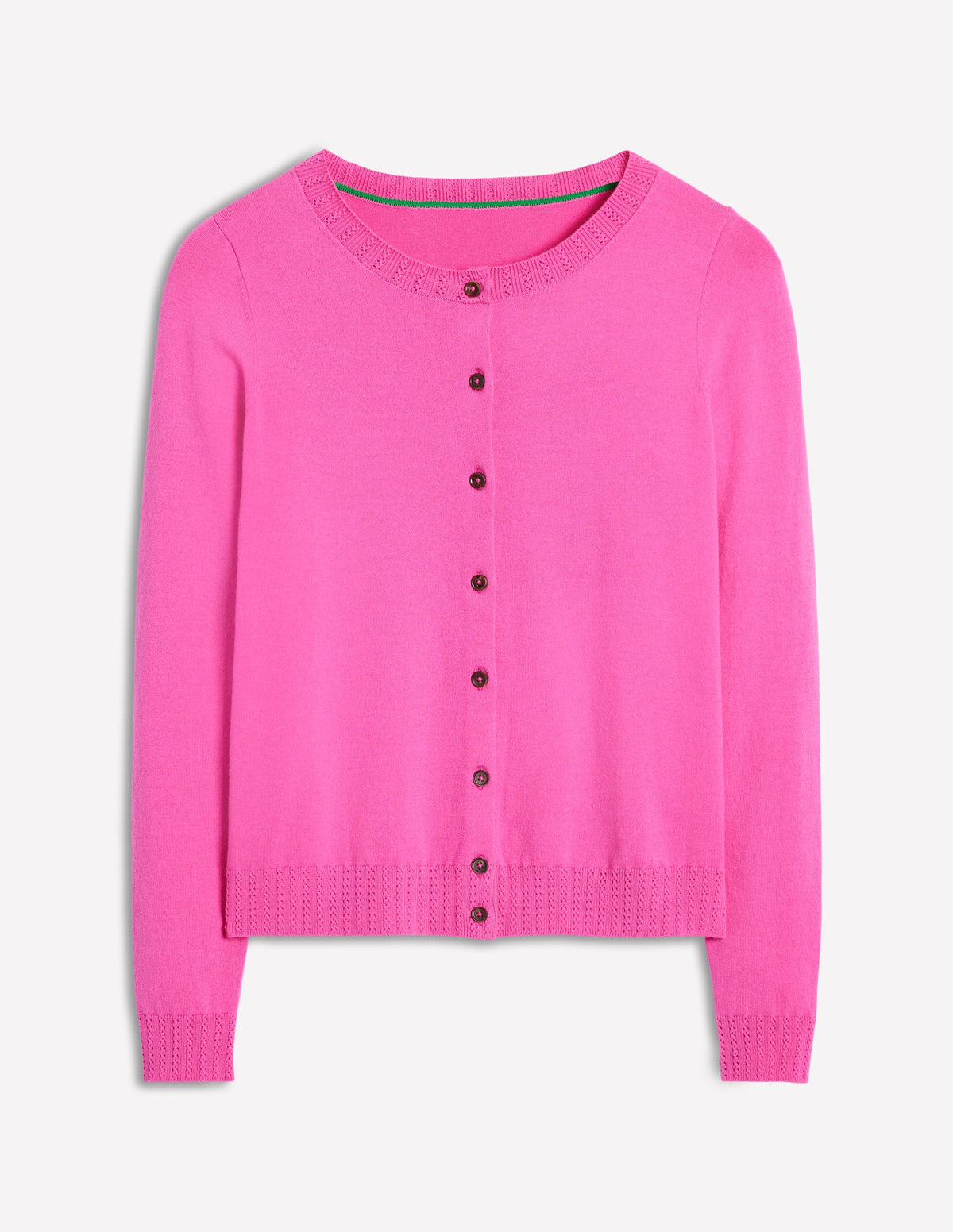 Emilia Baumwollstrickjacke mit Rundhalsausschnitt-Rosa - Image 5