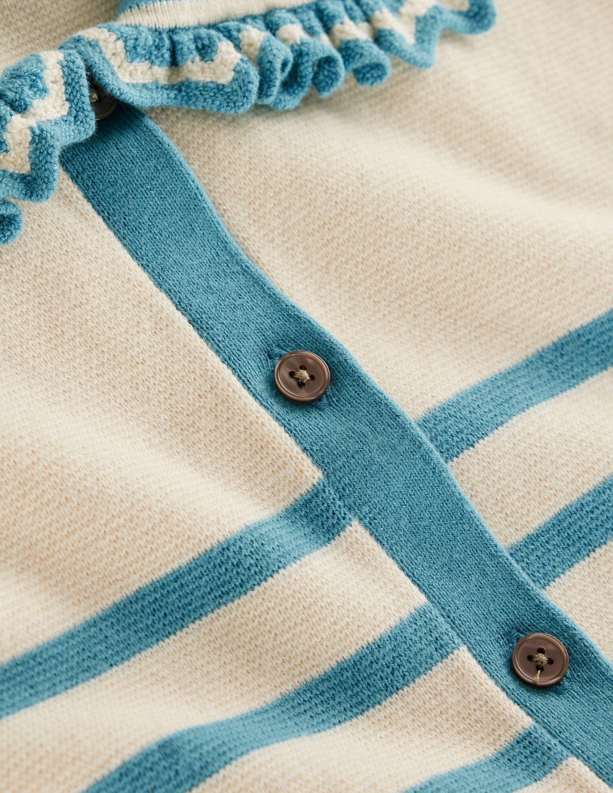 Jessie Frill Collared Cardigan-Ivory, Duck Egg Blue Stripe-7