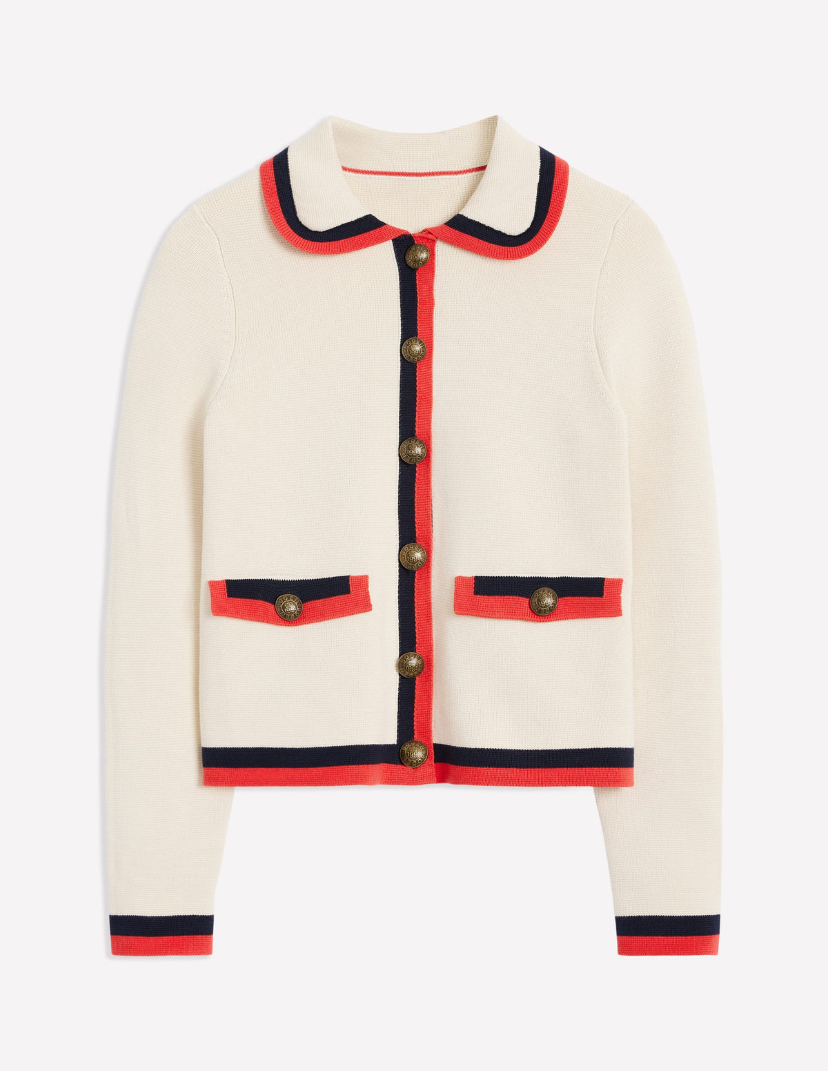 Holly Strickjacke mit Kragen-Warmes Naturweiß - Image 7