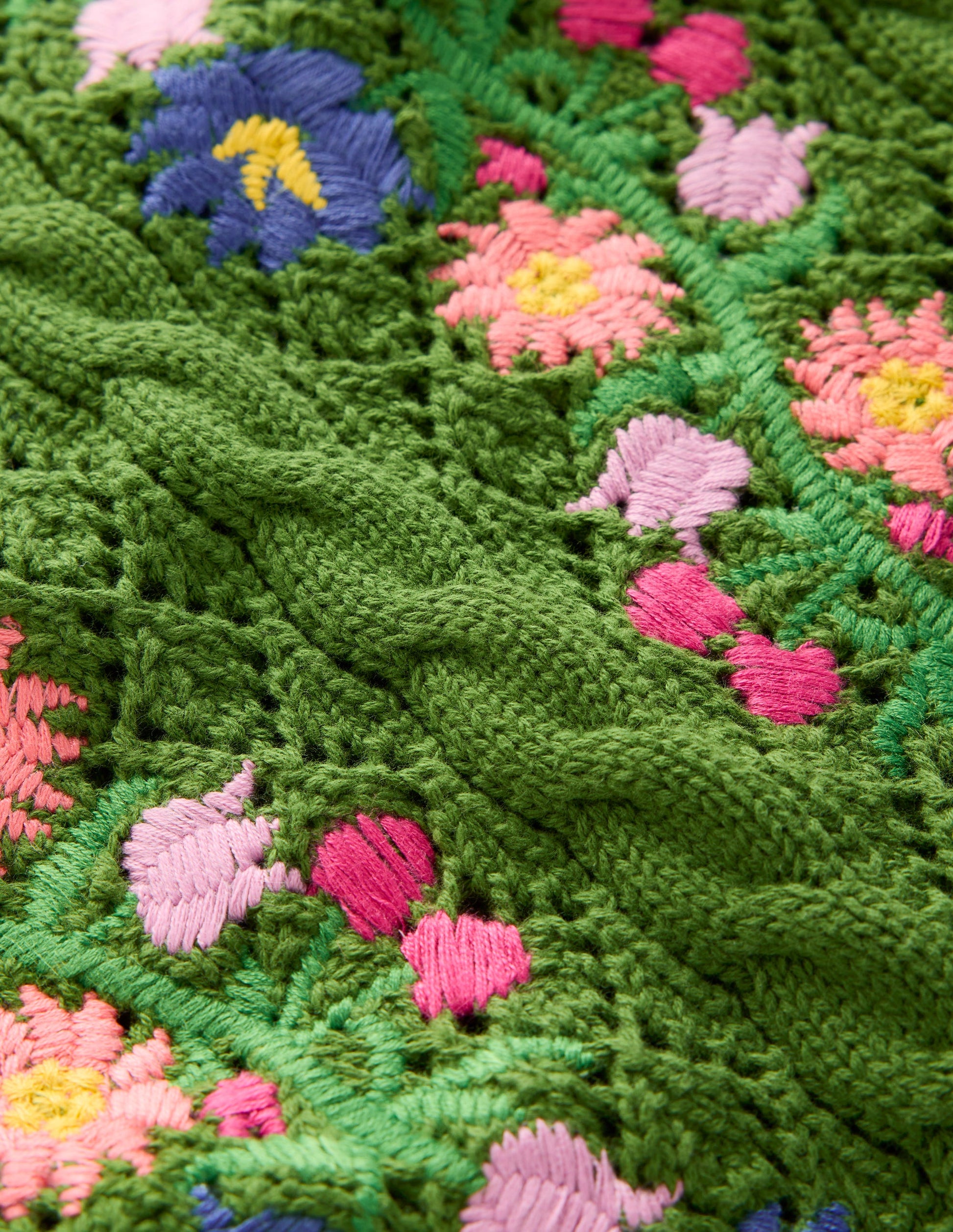 Embroidered Cotton Tank-Paradise Green-7