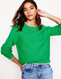 Lena Pullover mit Ziernaht-Grünes Tamburin