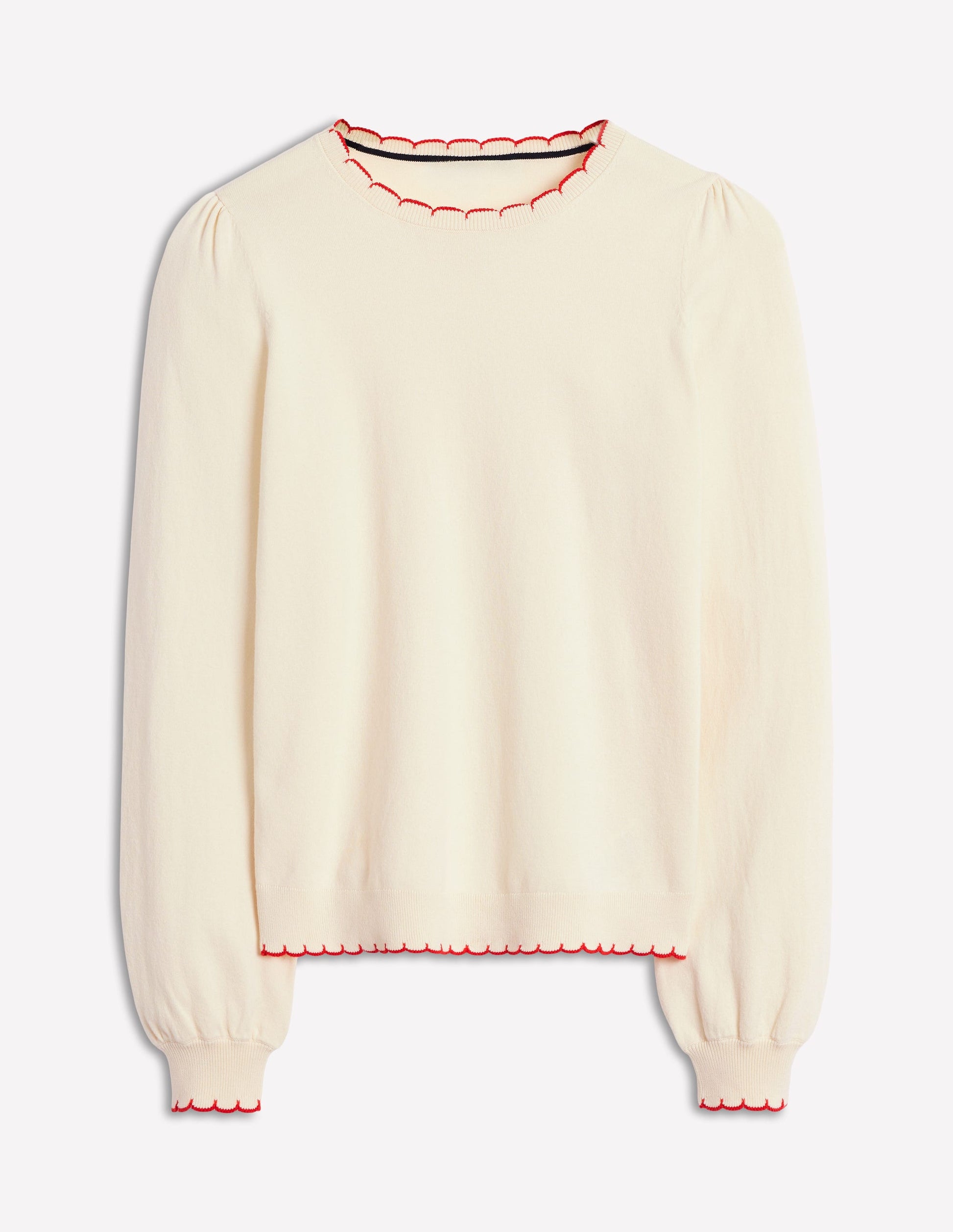 Pru Pullover mit Muschelsaum-Warmes Naturweiß-6
