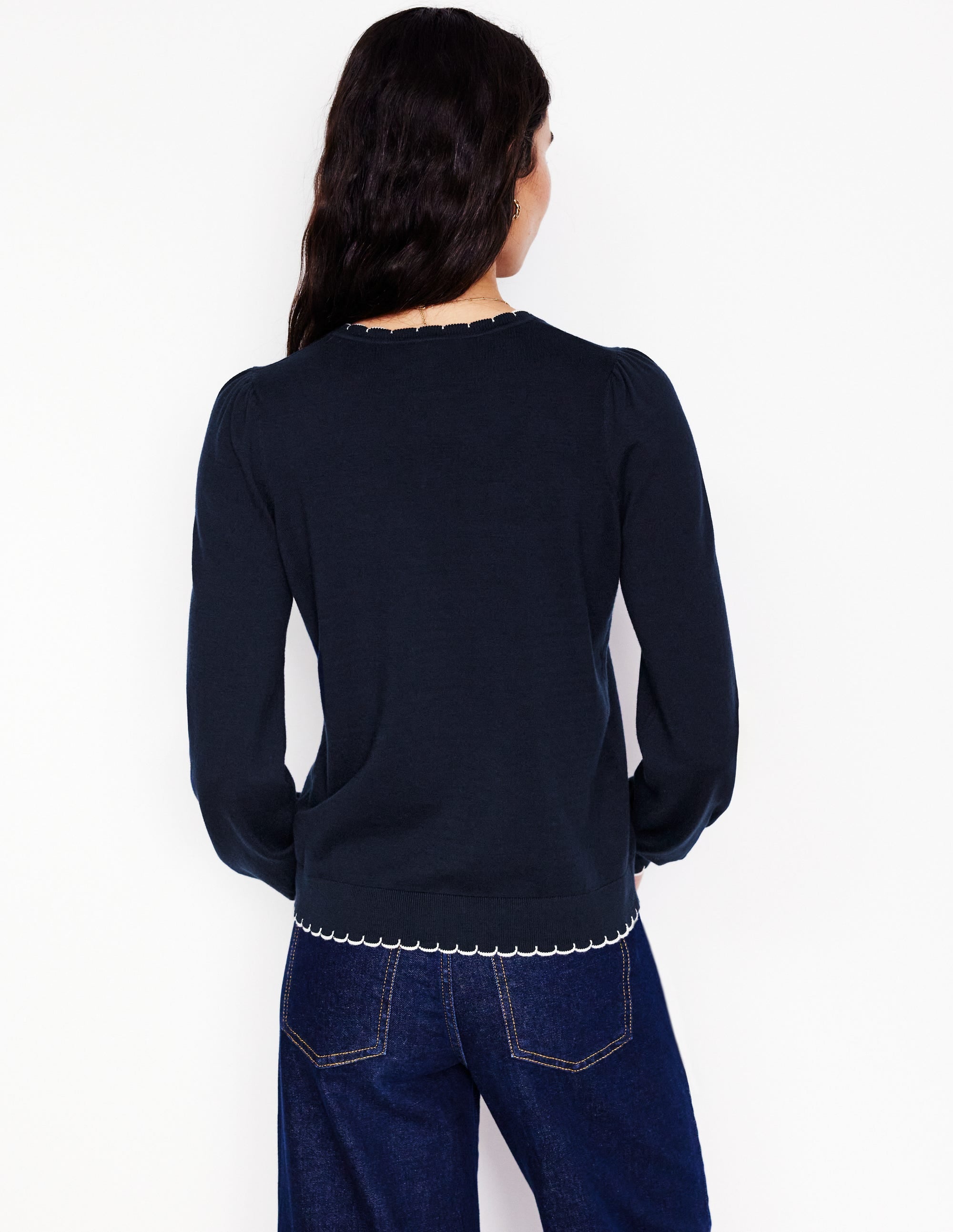 Pru Pullover mit Muschelsaum-Marineblaue - Image 3