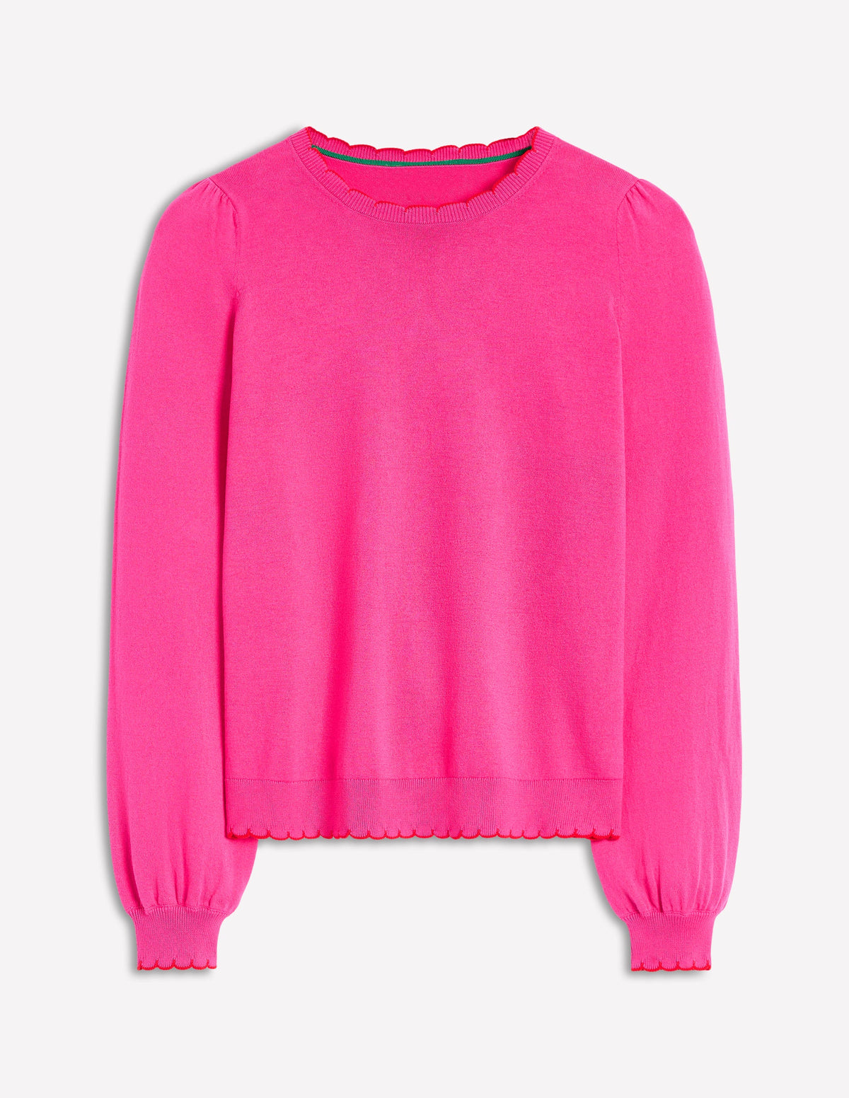Pru Pullover mit Muschelsaum-Rosarot-5