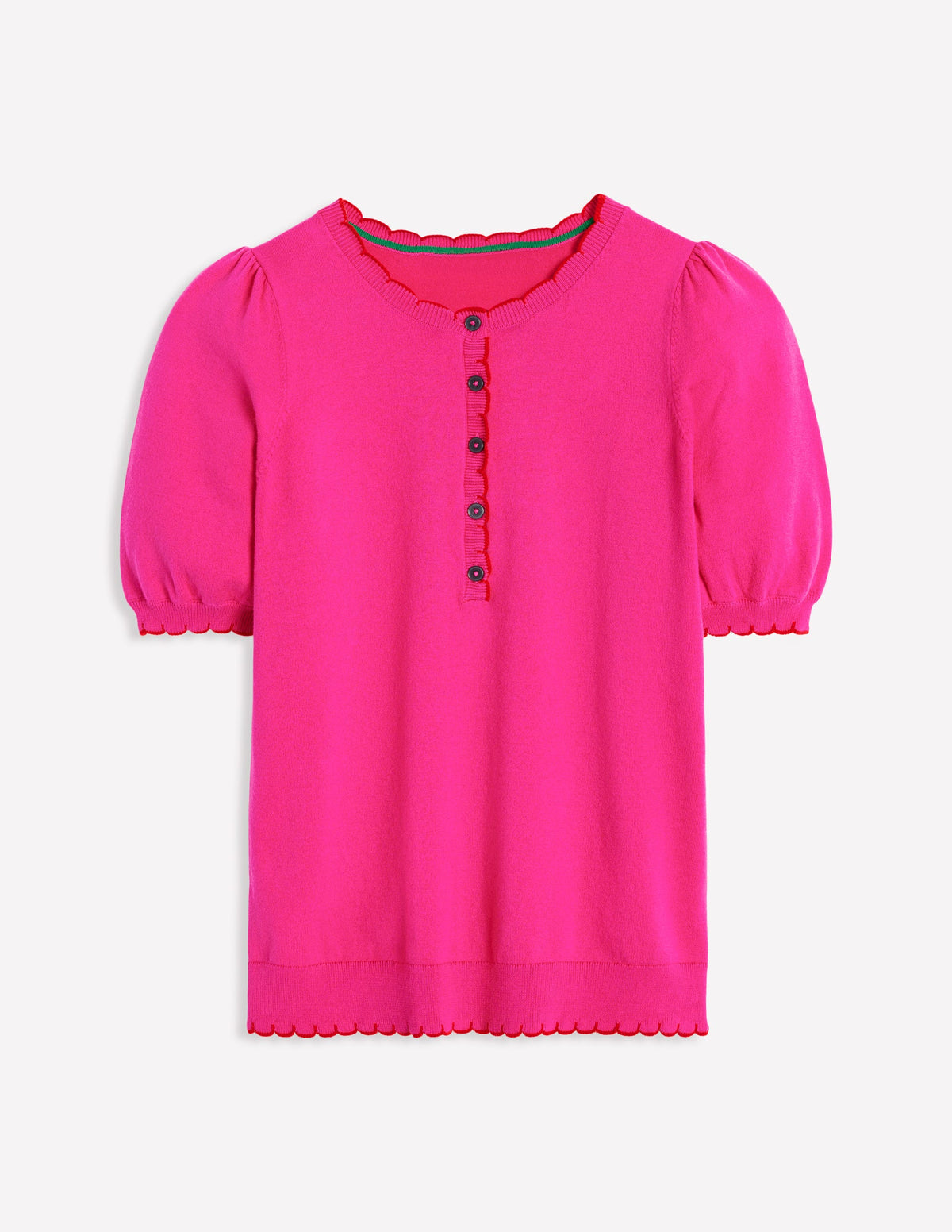 Pru T-Shirt mit Muschelsaum-Rosarot-5