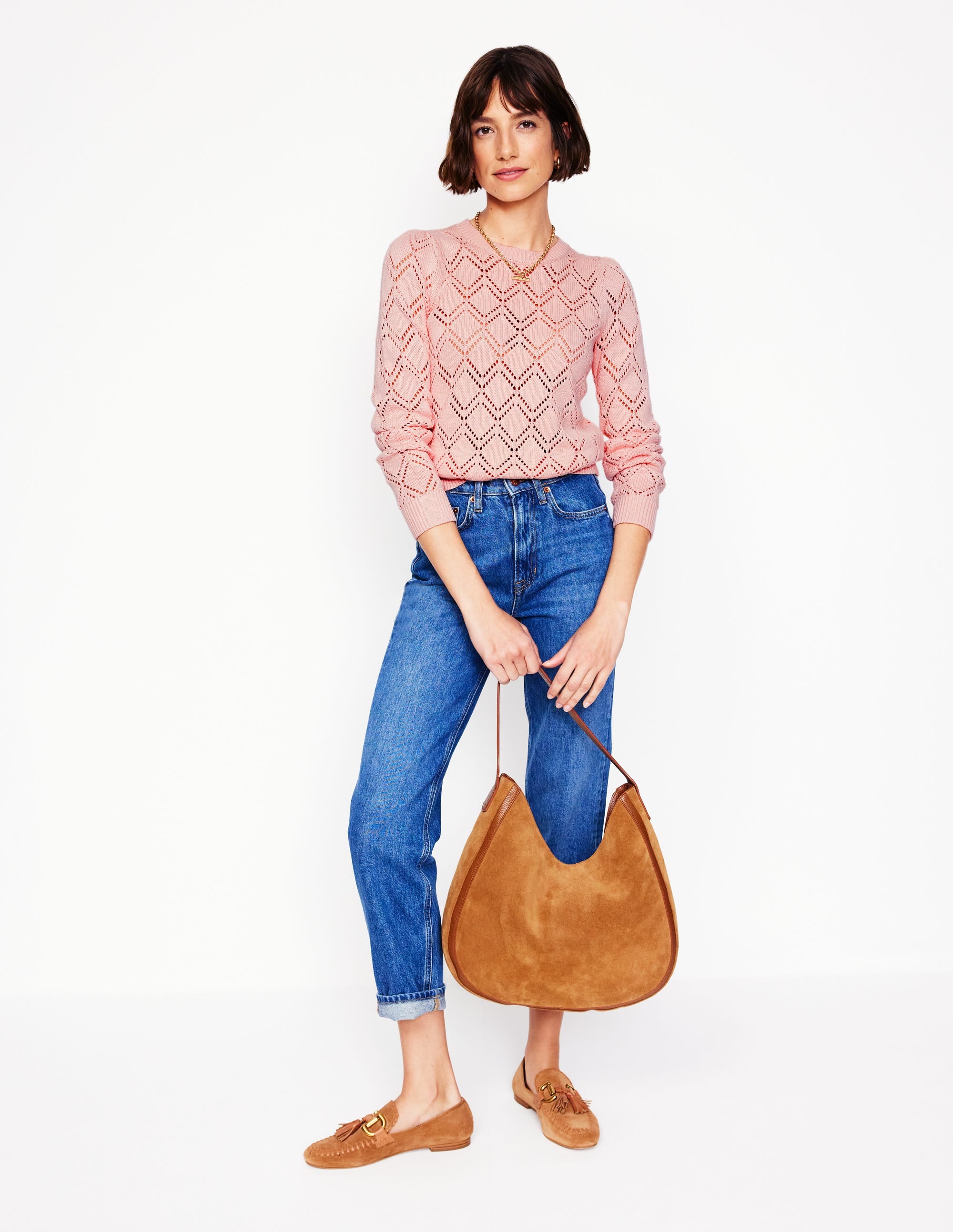 Enid Pullover mit Puffärmeln-Milchshake - Image 1
