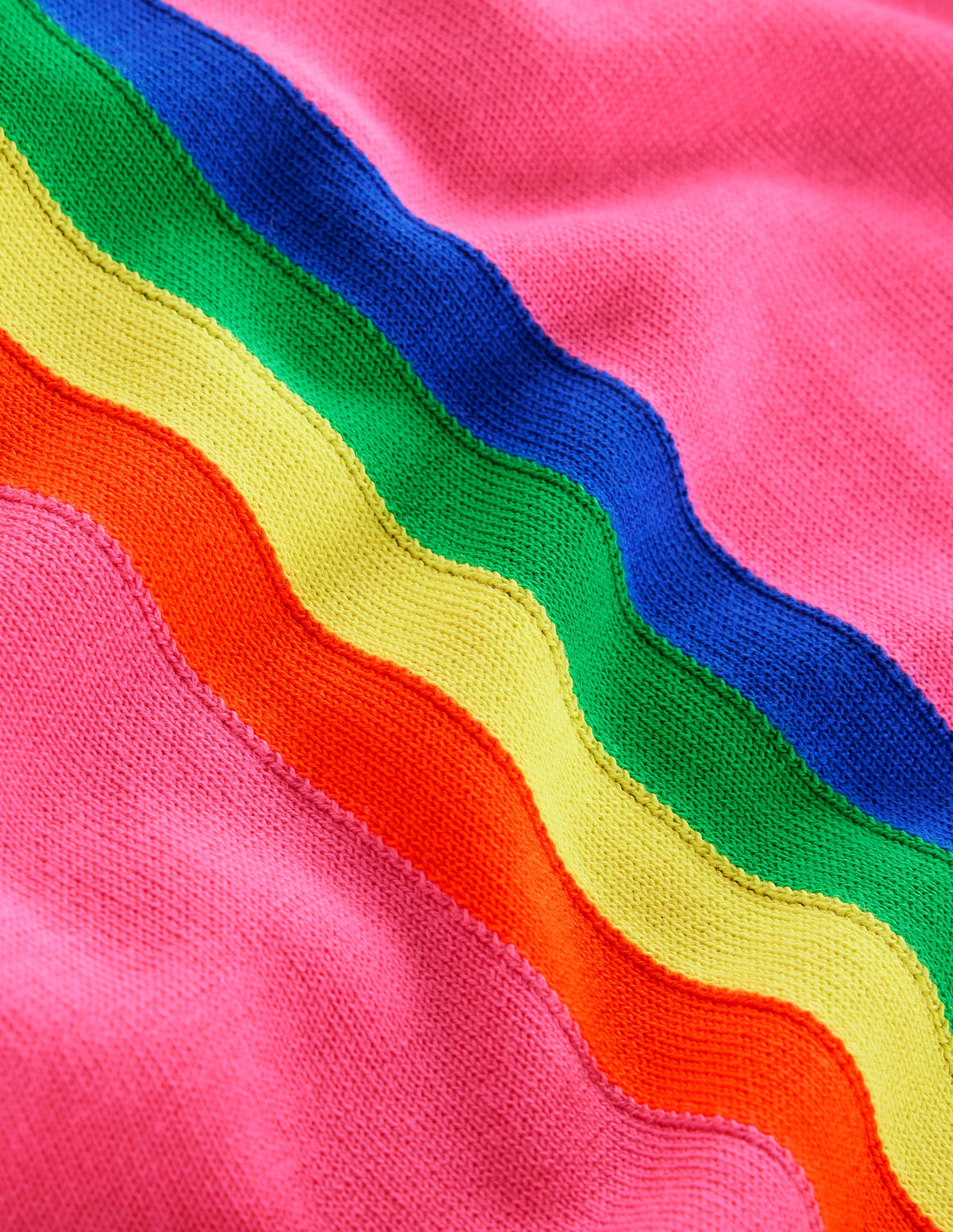 Lara Lockerer Baumwollpullover-Sorbet-Rosa, Regenbogen - Image 6