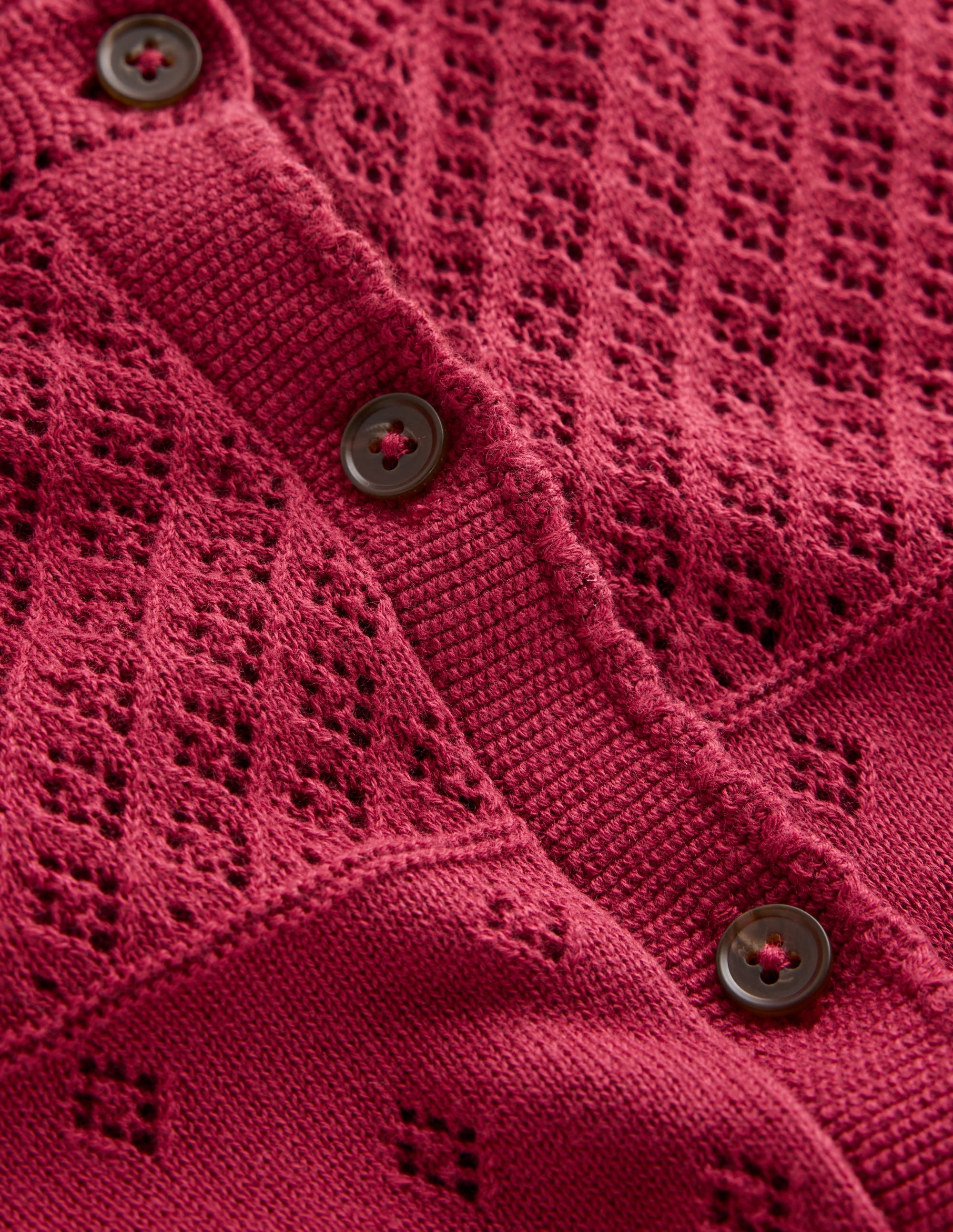 Rosalie Pointelle-Strickjacke-Terrakotta-Rot - Image 6
