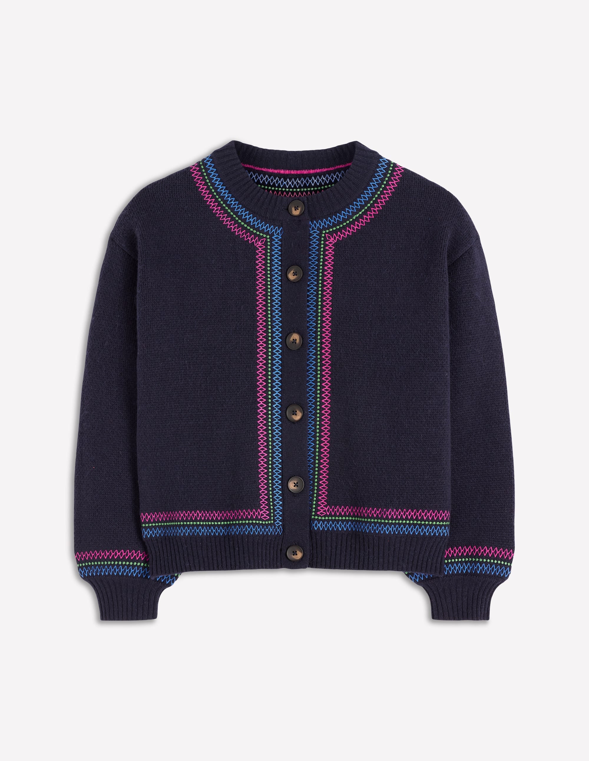 Abi Jacquard Cardigan-Navy, Tiger - Image 6