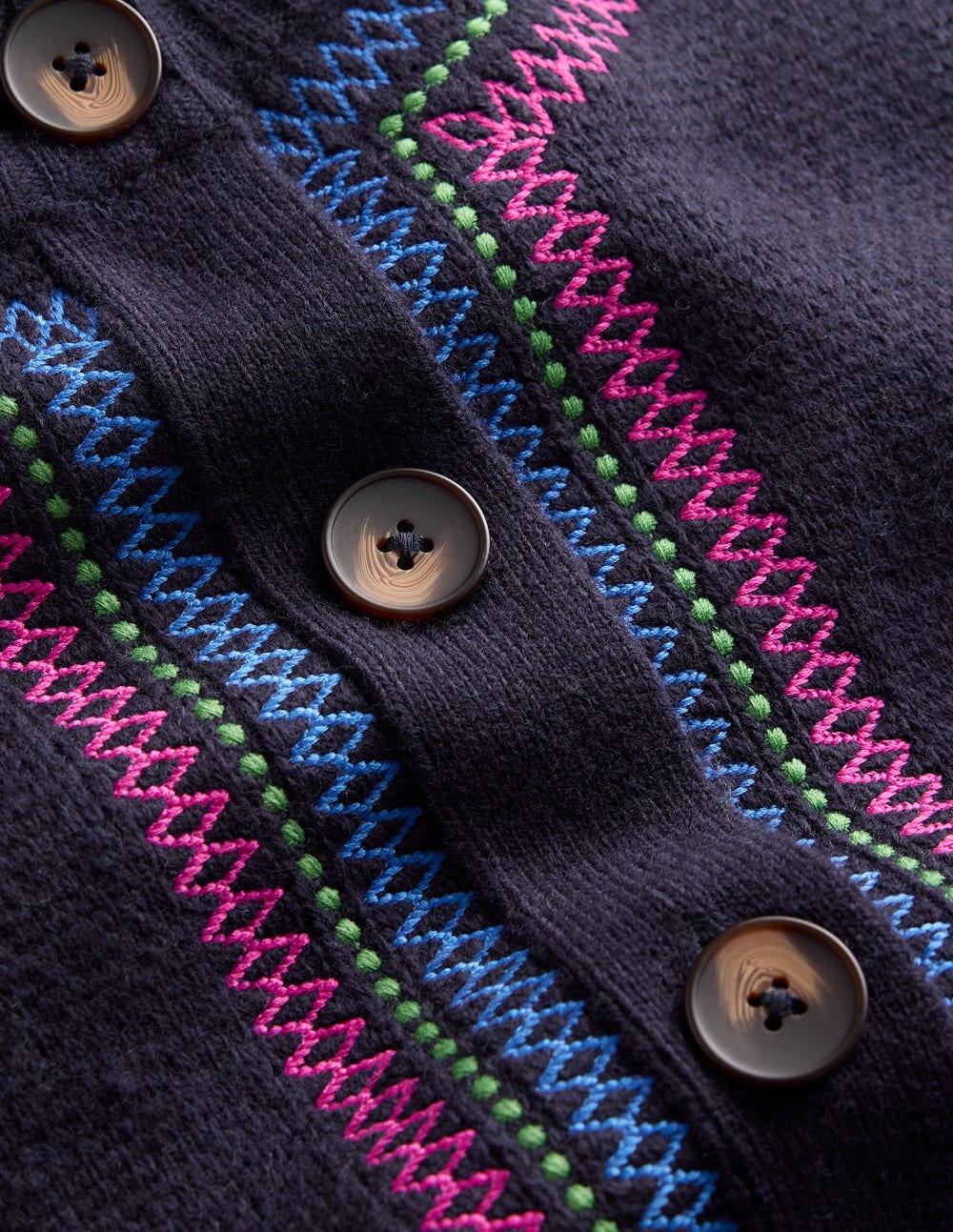 Abi Jacquard Cardigan-Navy, Tiger - Image 7